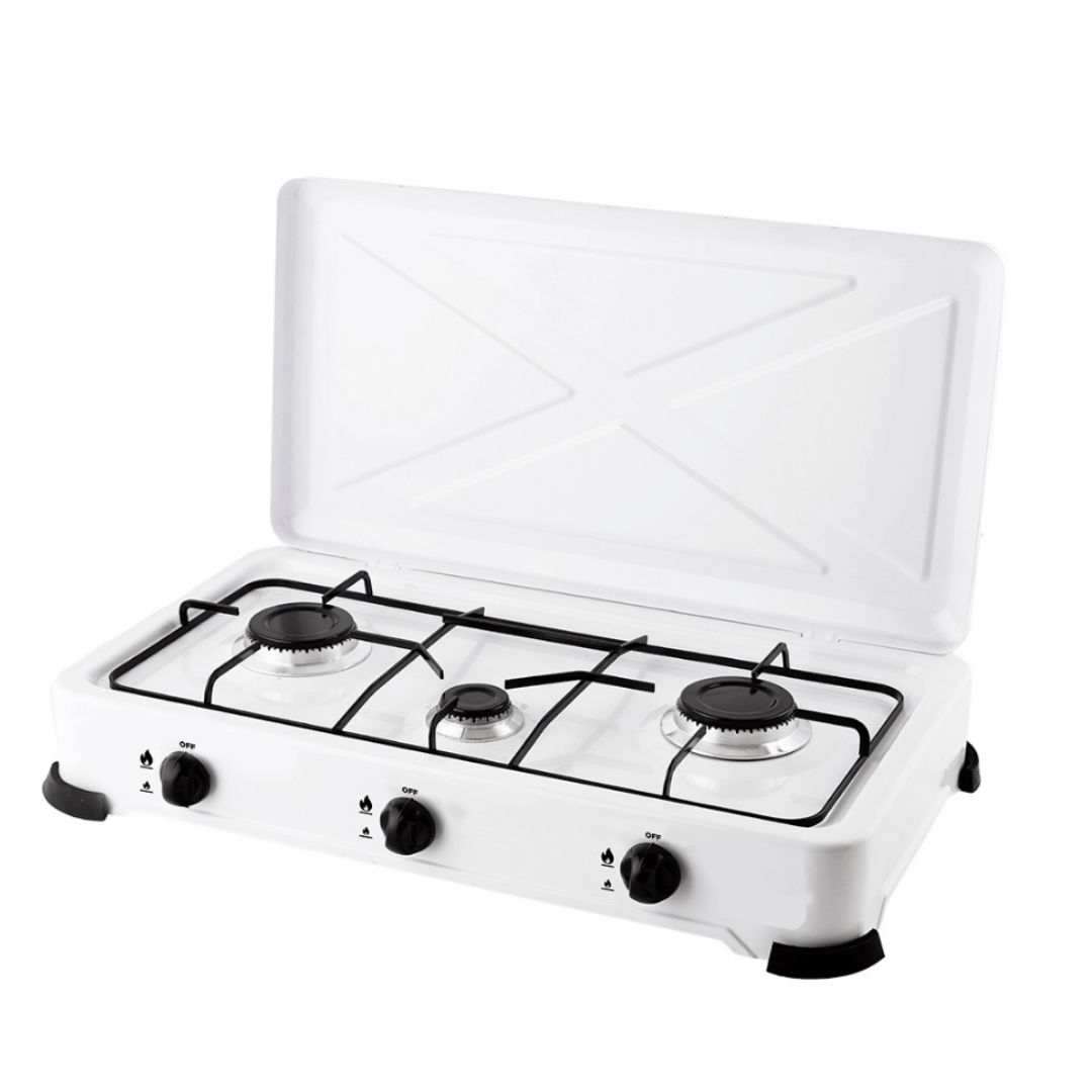 Cocina Encimera a Gas 3 Platos Portatil Cusimax™-0