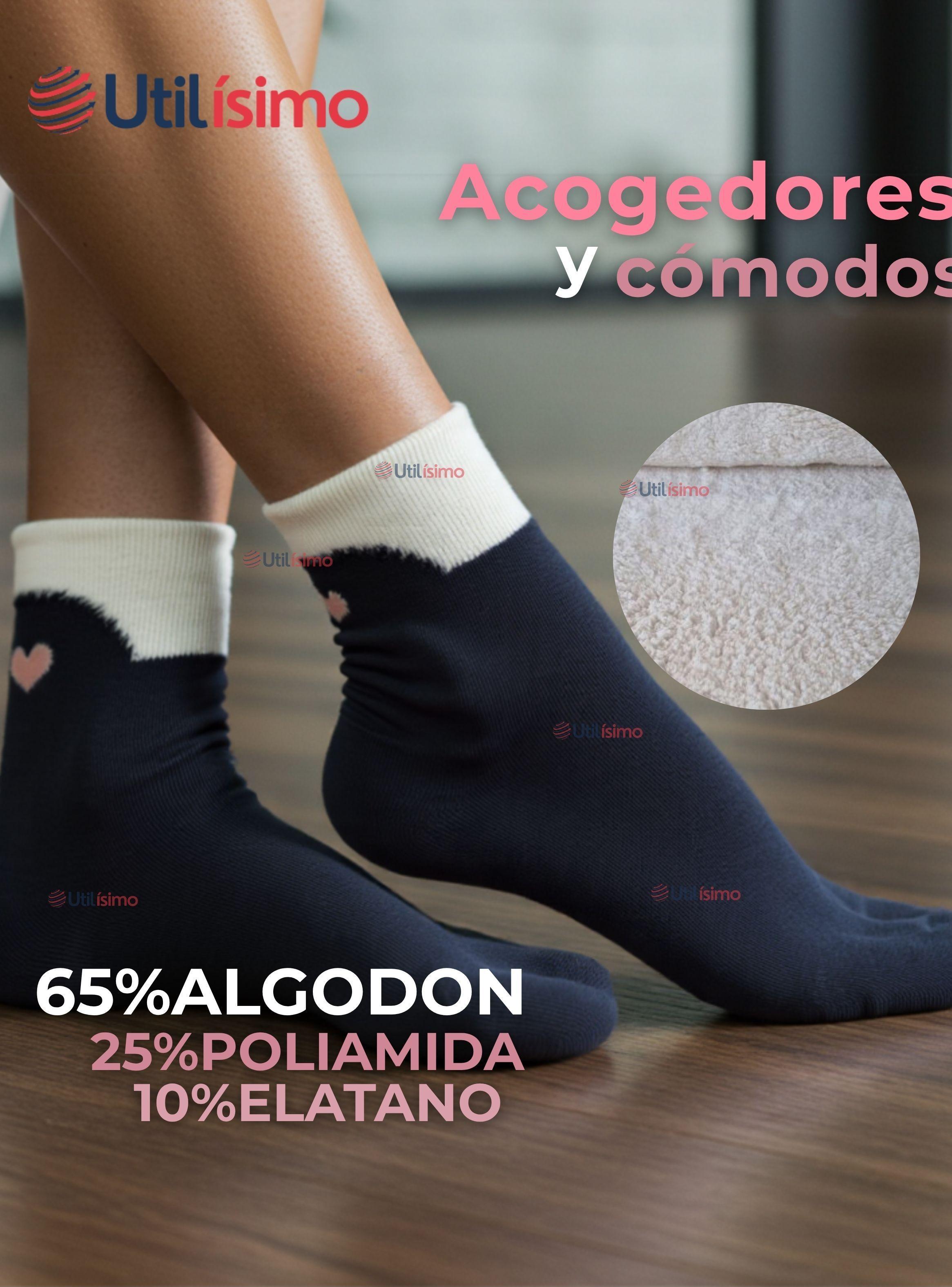 Pack 12 Calcetines Térmicos Y Suaves Terciopelo de Visón Niña Surtido-4