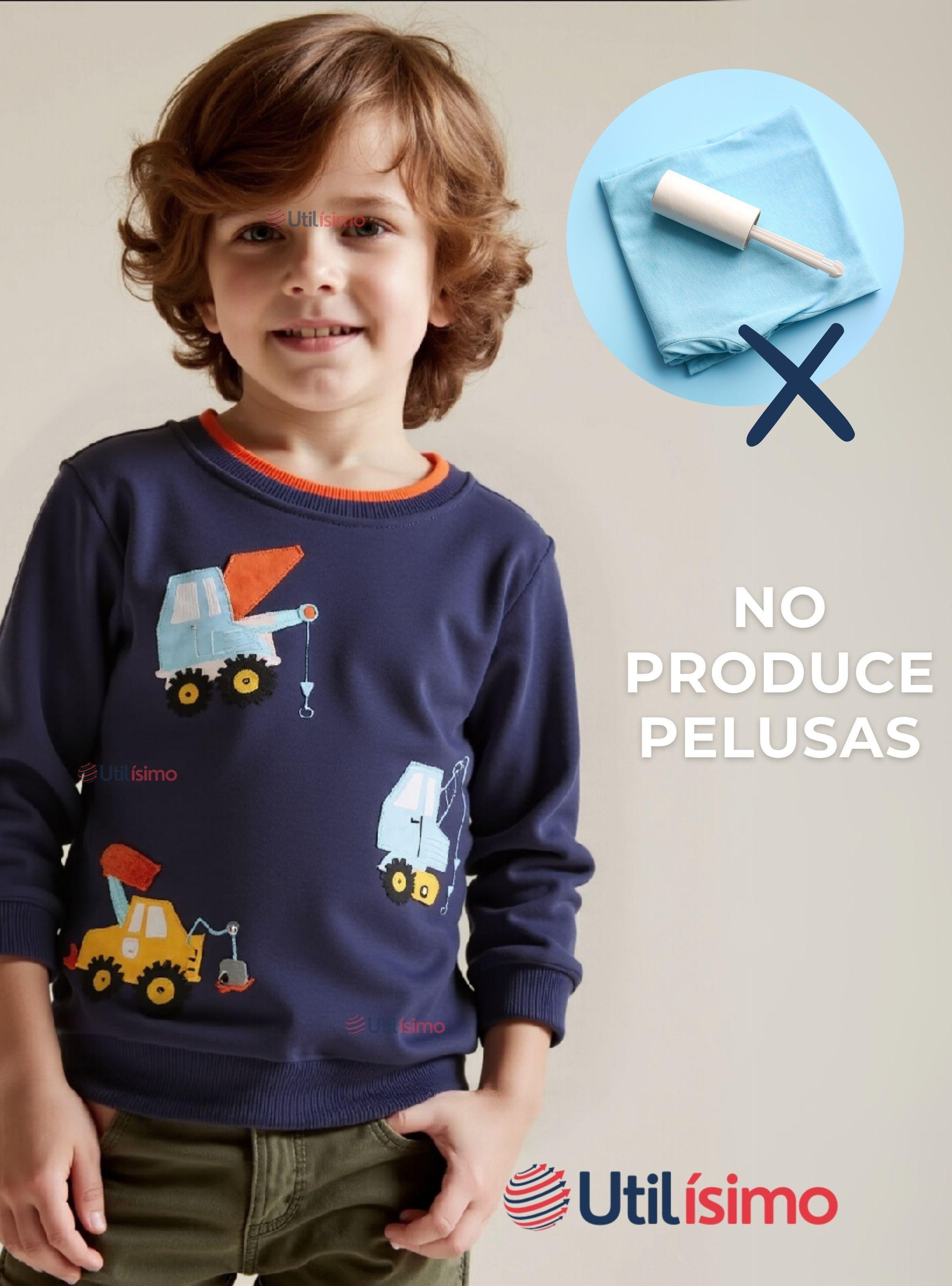 Polerón Algodón Cuello Redondo Niños Azul Grúa-6