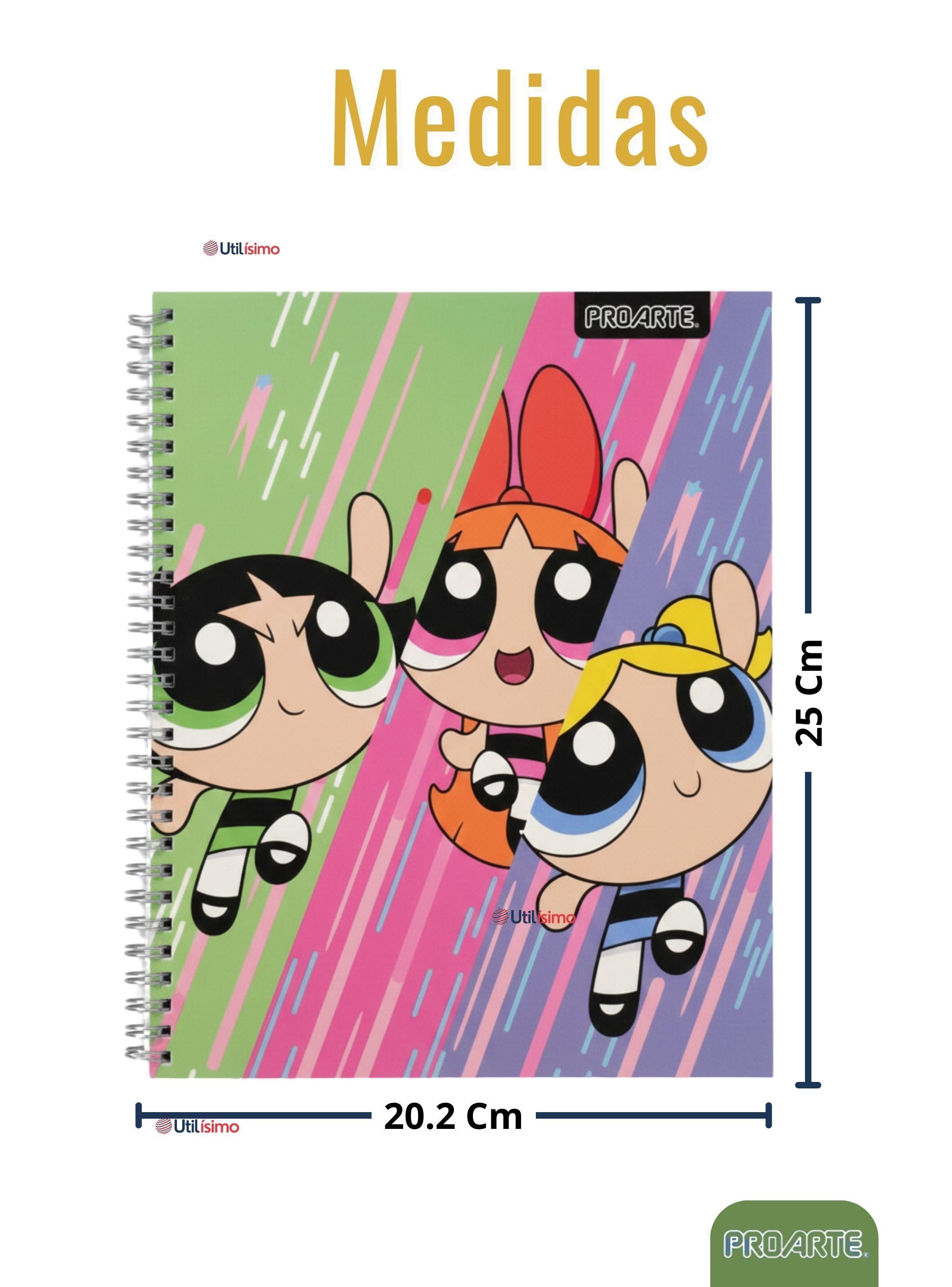 Pack 5 Cuadernos Universitarios Chicas Superpoderosas 100 Hojas Proarte Powerpuff Girls-3