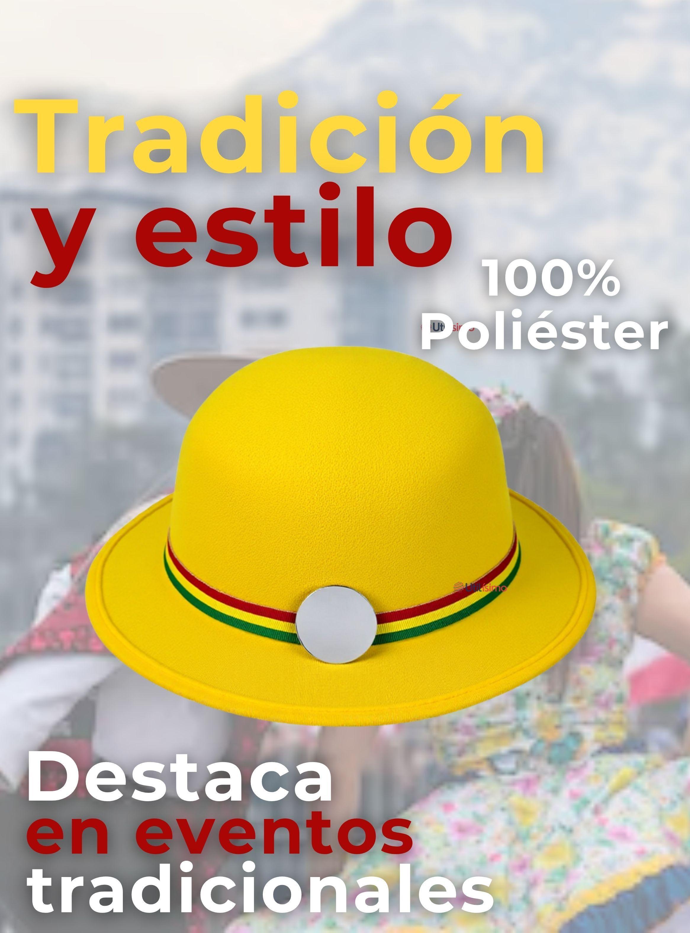 Sombrero Nortino Fiestas Patrias Gorro Niña Baile Danzas Color Amarillo-4