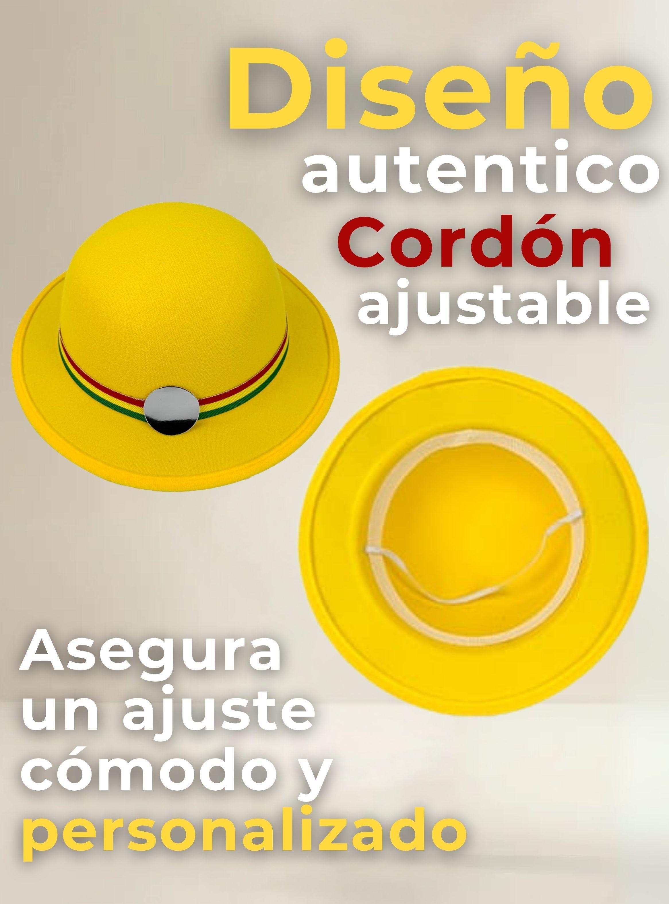 Sombrero Nortino Fiestas Patrias Gorro Niña Baile Danzas Color Amarillo-5