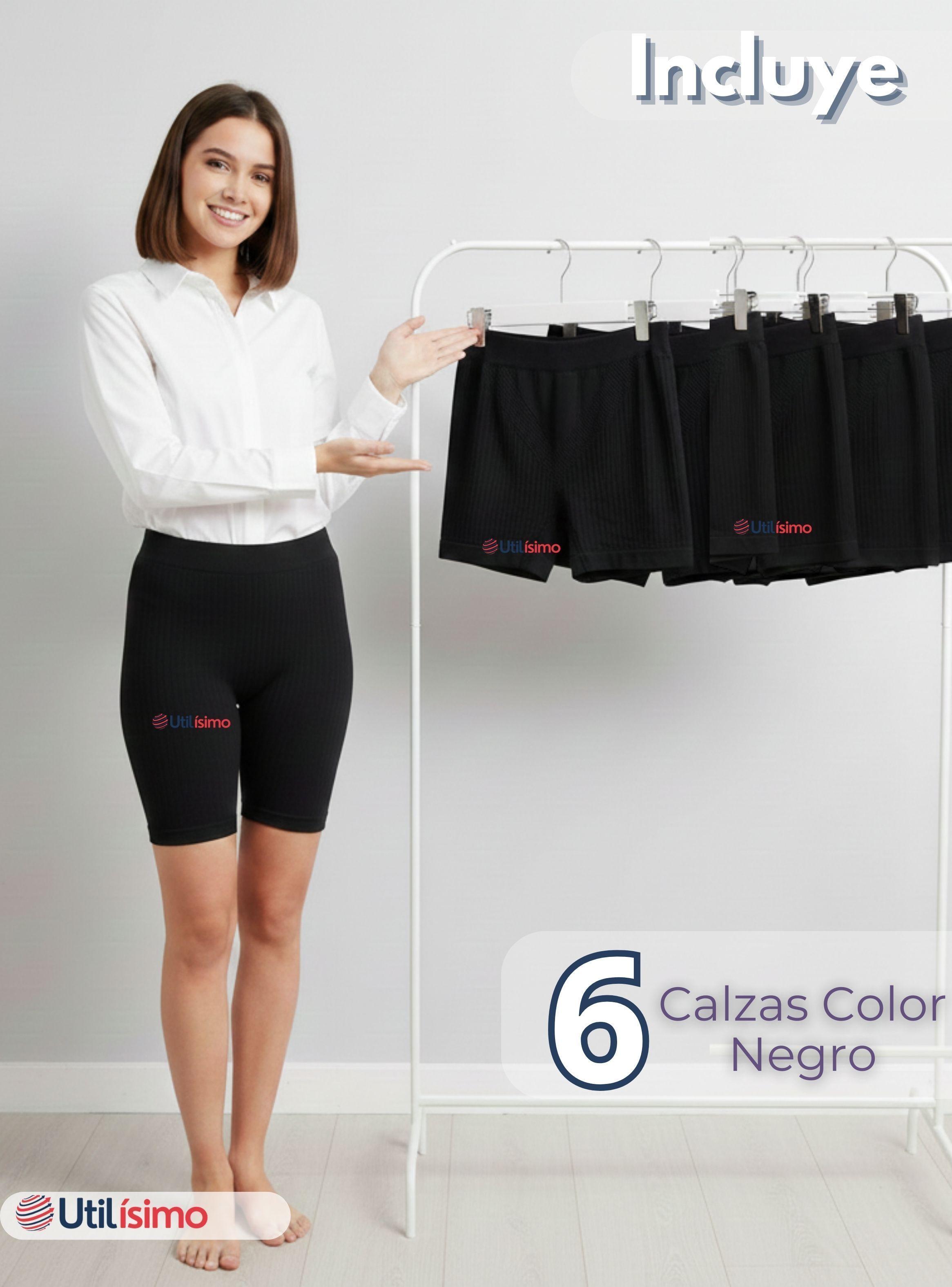 Pack 6 Calzas Cortas Escolar Pata Deportivas Juvenil Negra-3