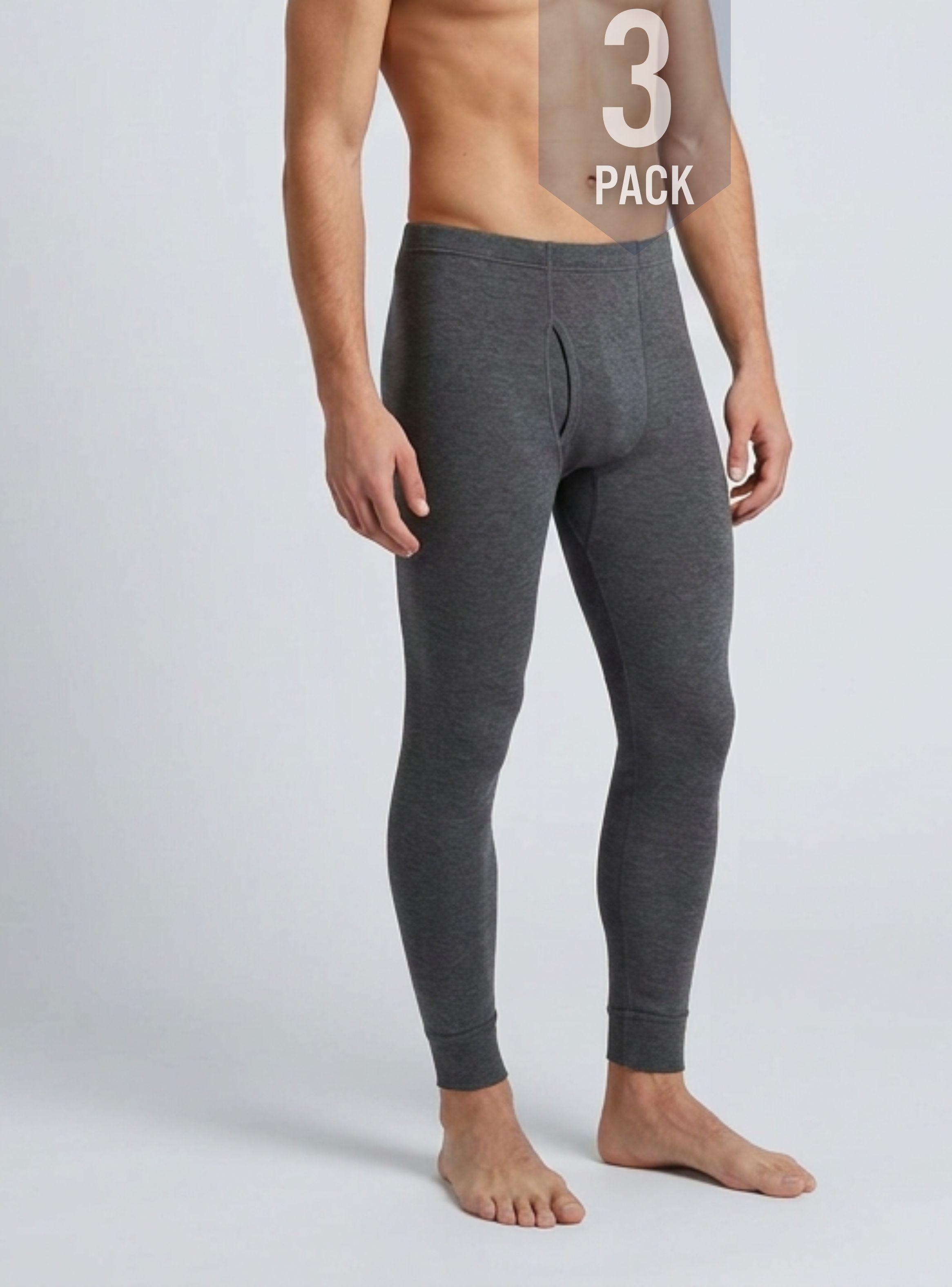 Pack 3 Calzas Polar Para Hombre Térmica Invierno Calzoncillos Largo-0