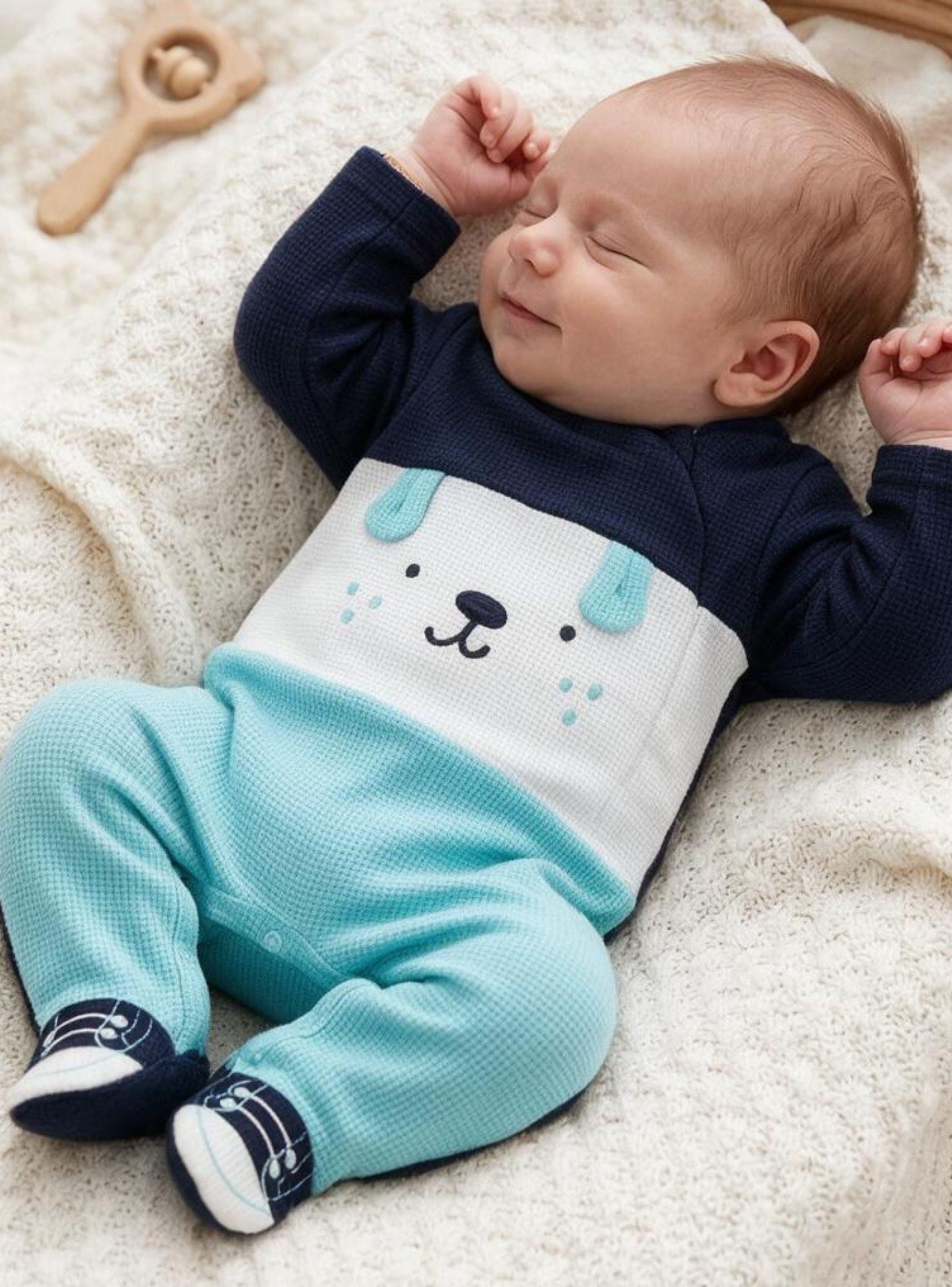 Enterito 100% Algodón Bebé Niño Tedmimak-0