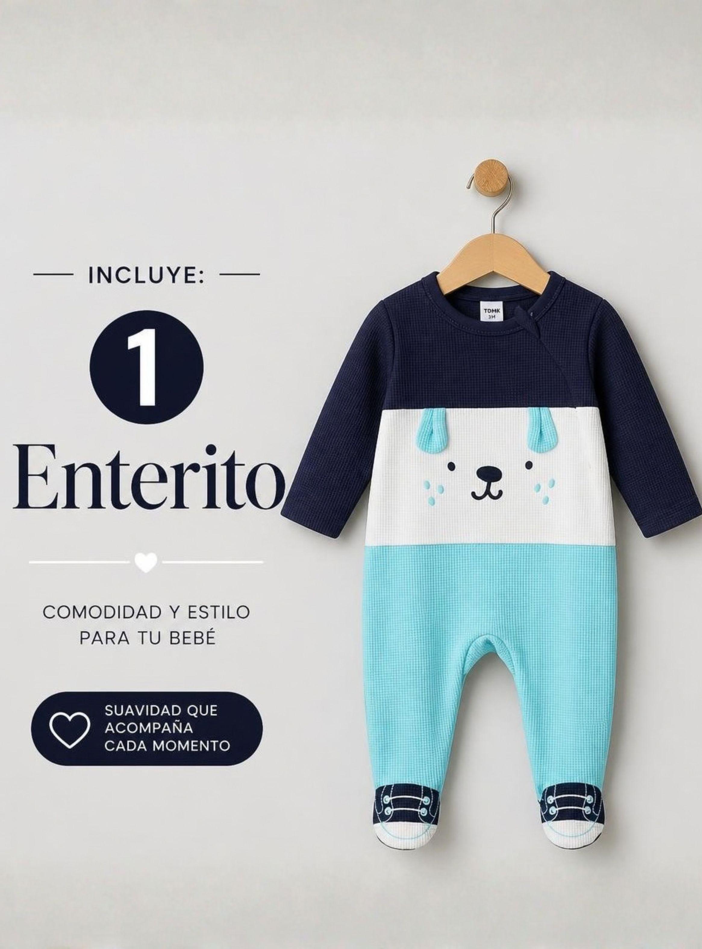Enterito 100% Algodón Bebé Niño Tedmimak-1