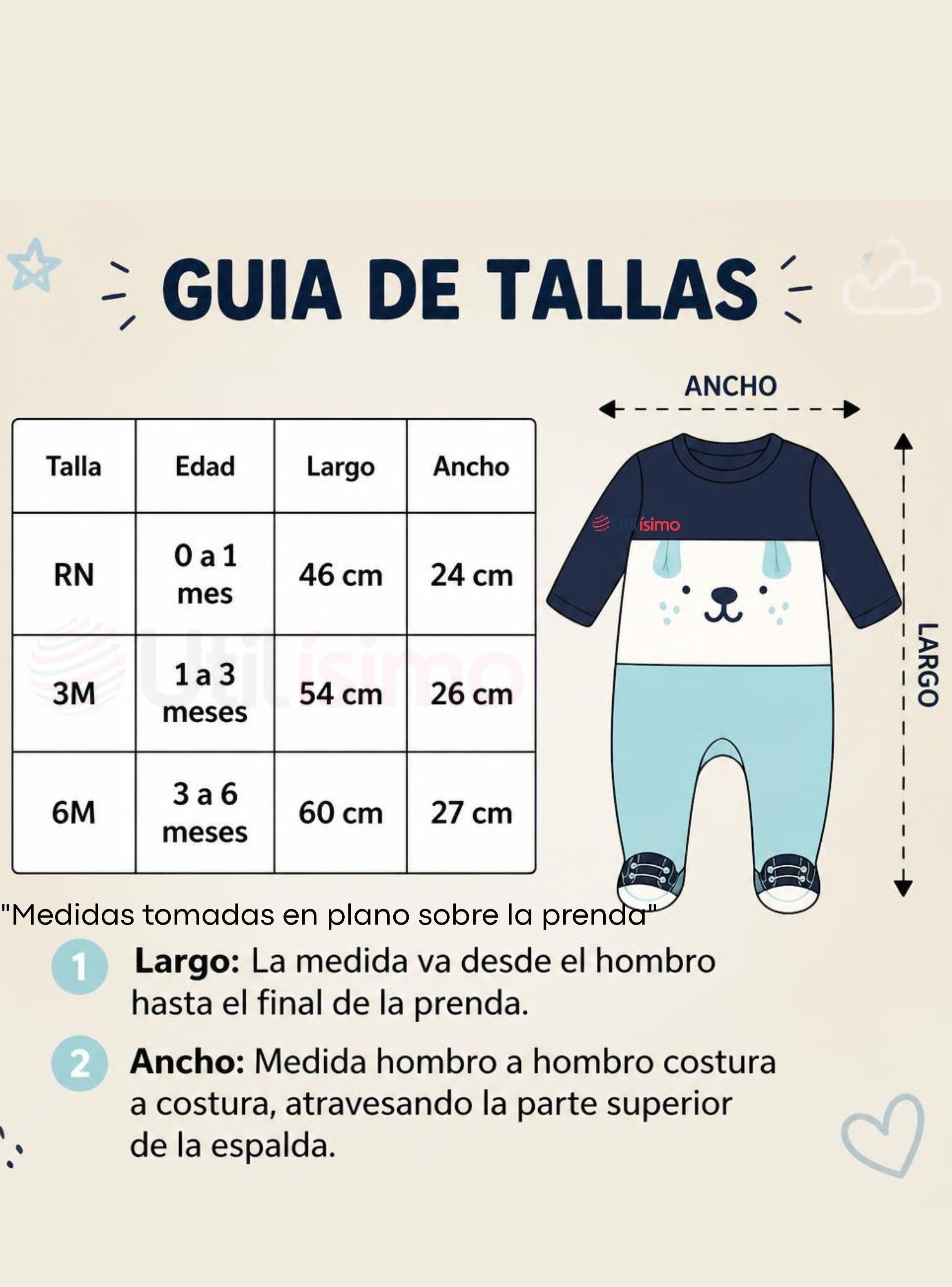 Enterito 100% Algodón Bebé Niño Tedmimak-2