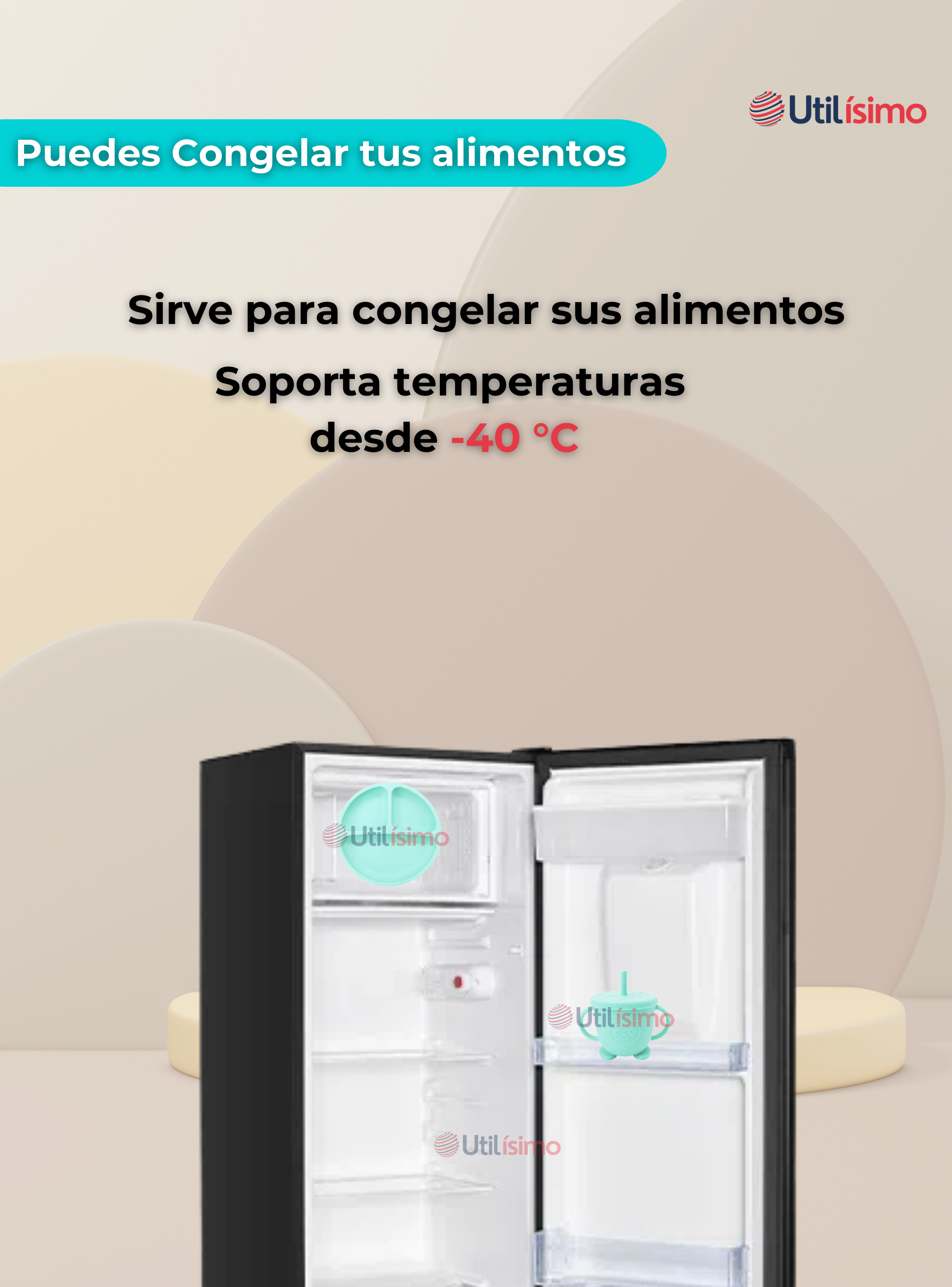 Set De Alimentación Bebé Silicona Con Vaso 5 Piezas Libre BPA Turquesa-4