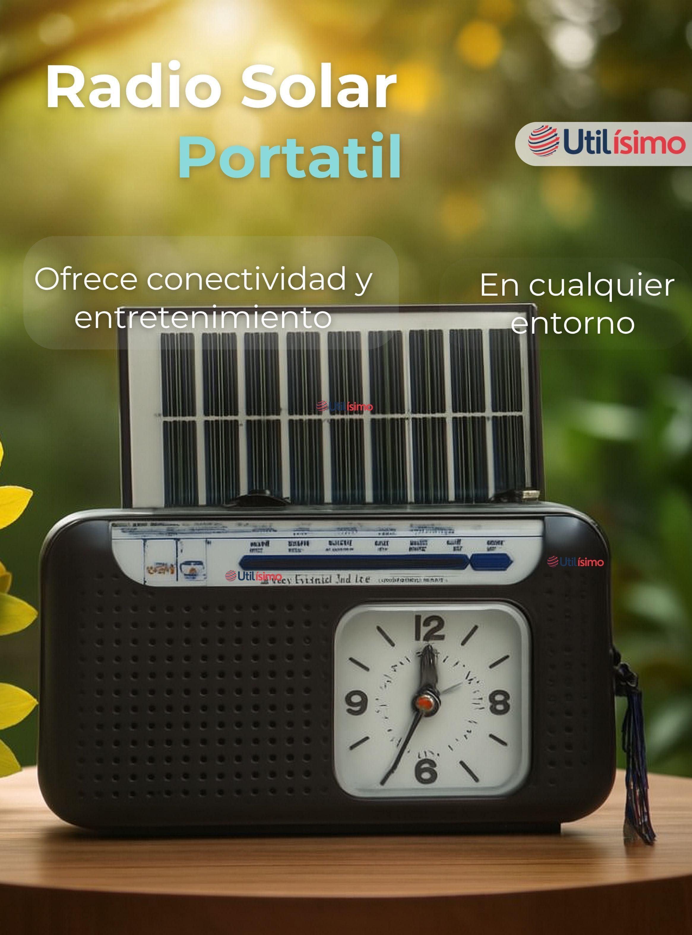 Radio Solar Portátil Recargable de Bluetooth AM/FM-1