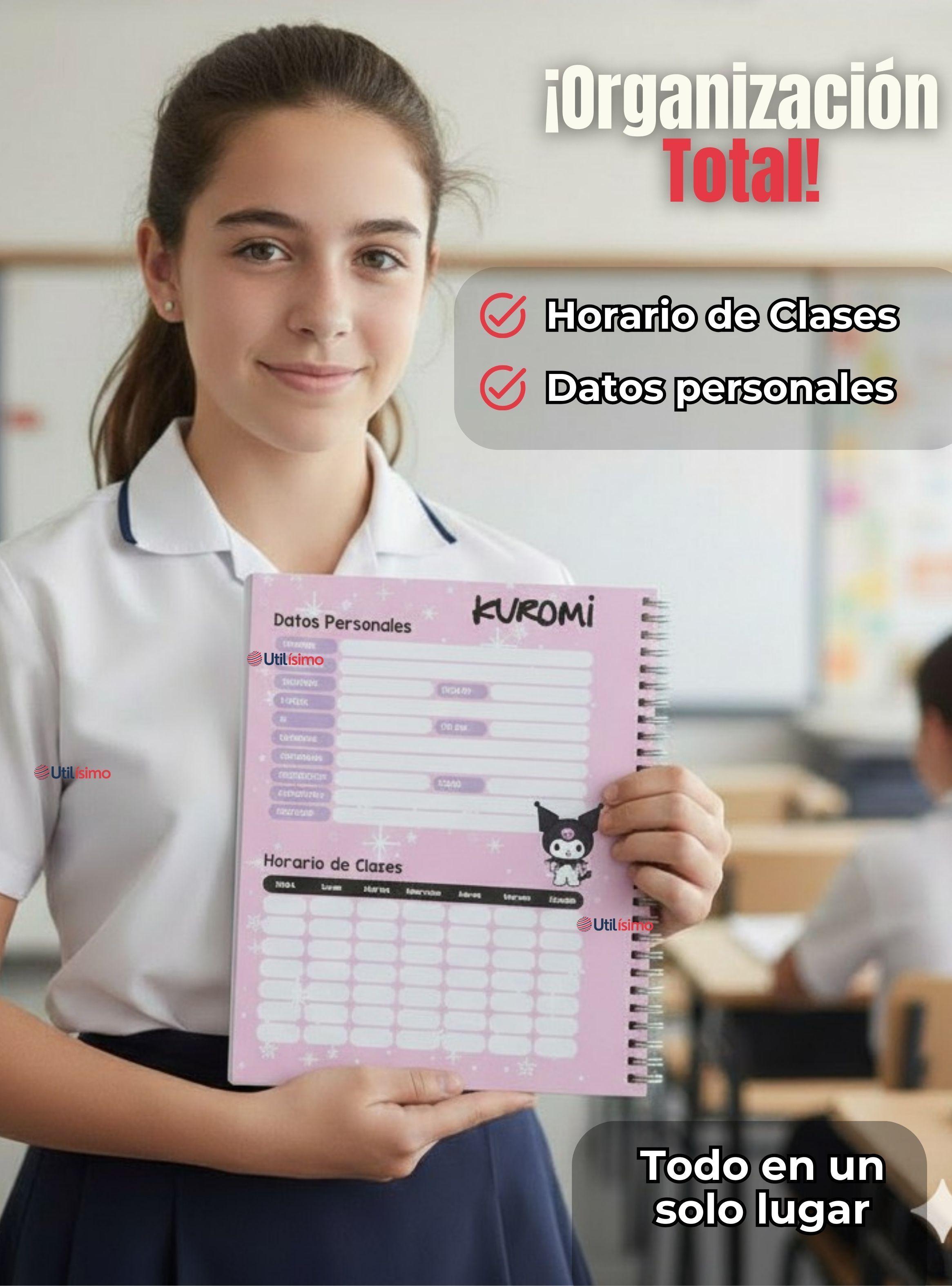 Pack 5 Cuadernos Universitarios Kuromi Style Proarte 7mm 100 Hojas en Diseños Surtidos-6