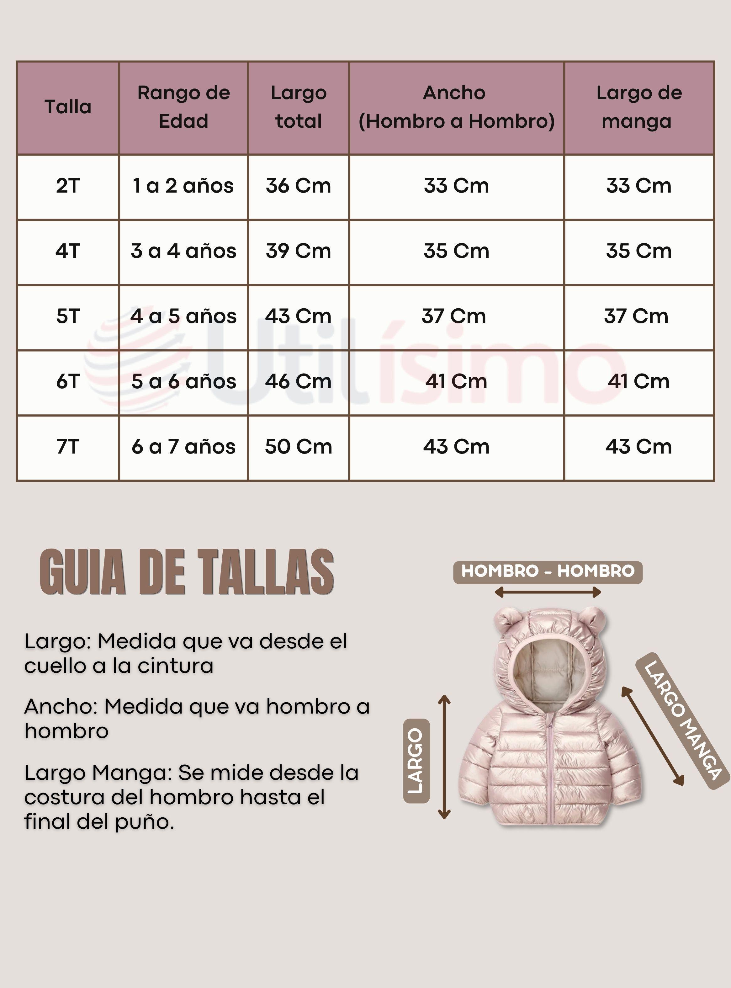 Parka Térmica Acolchada Bebé Niña Rosada Con Orejitas Beautiful Pink-3