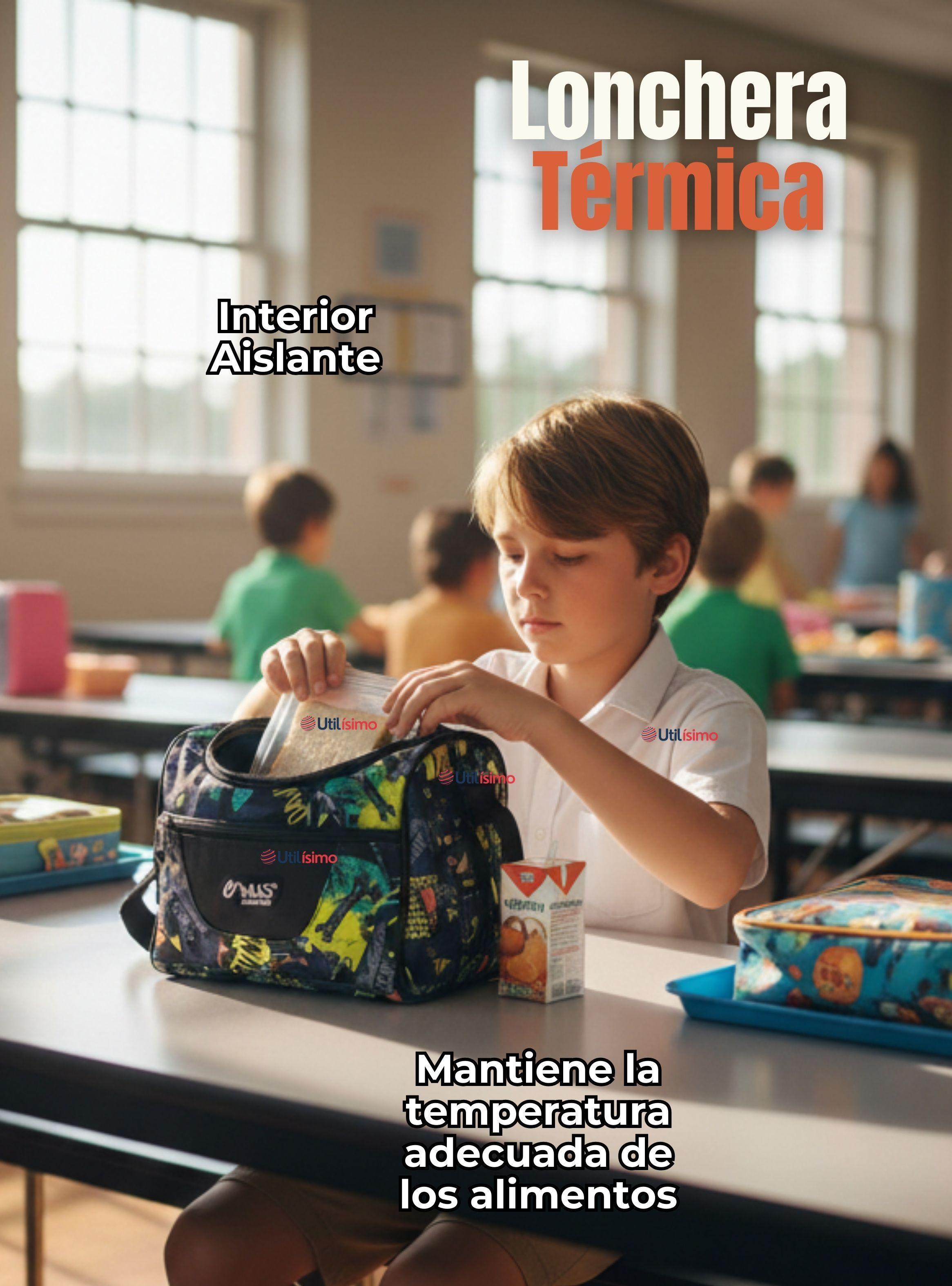 Mochila Escolar Kit Con Estuche y Lonchera 45cm Tela Oxford Rock Star Niño-4