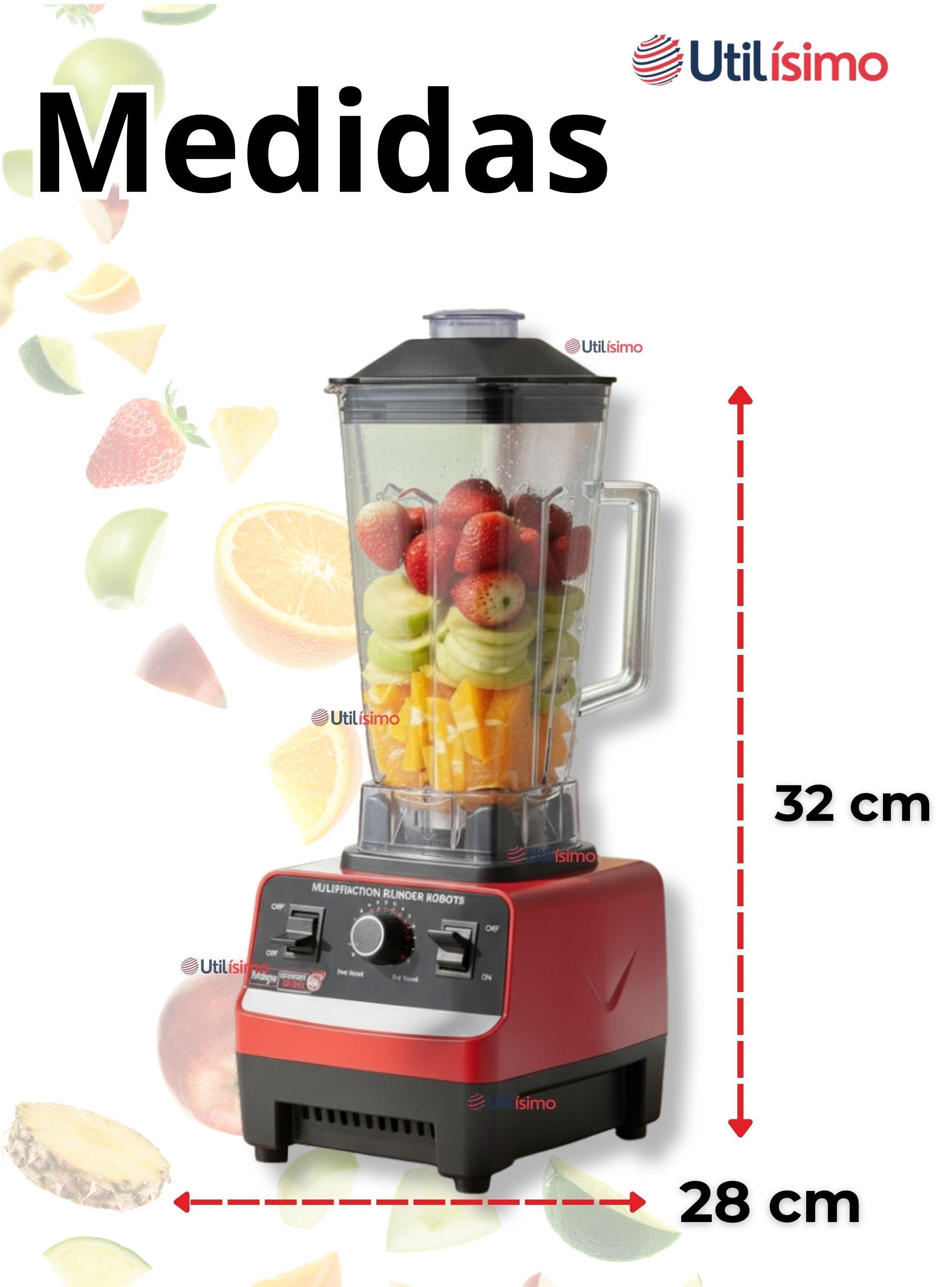 Licuadora Juguera Multifuncional Jarra de Plástico 2L 5500w de Potencia + Mango Triturador-2