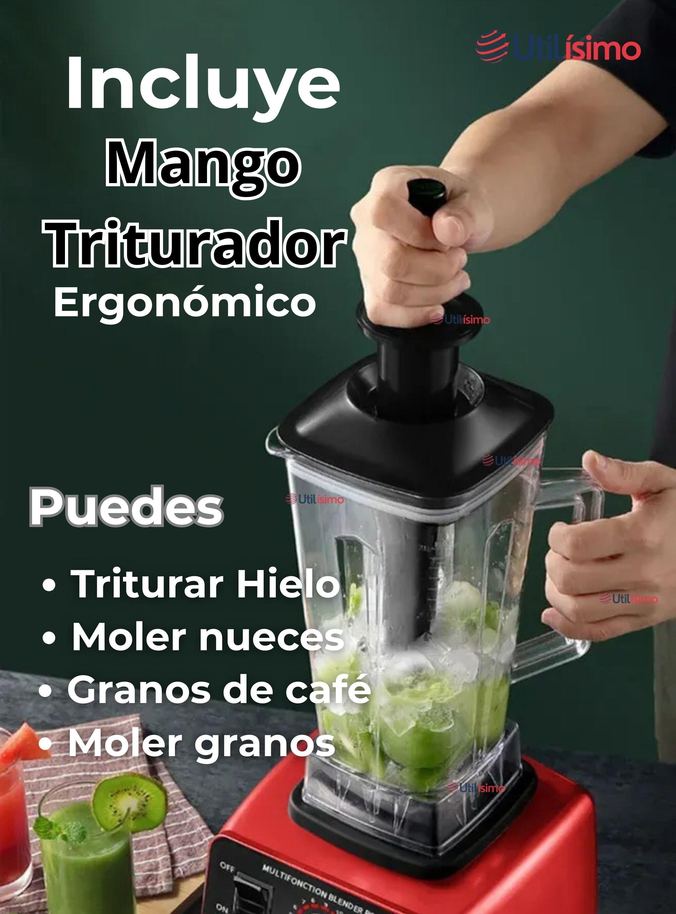 Licuadora Juguera Multifuncional Jarra de Plástico 2L 5500w de Potencia + Mango Triturador-3