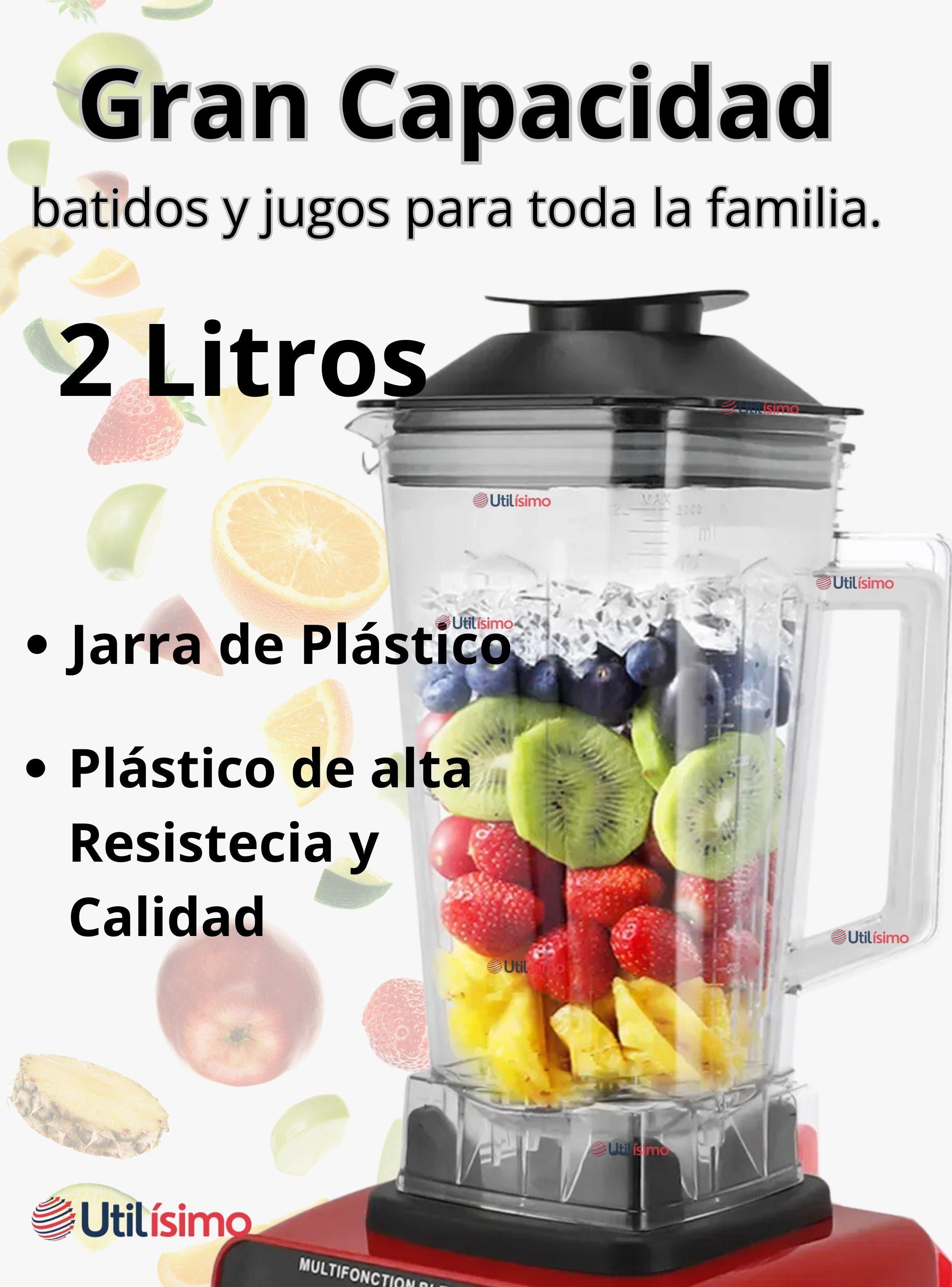 Licuadora Juguera Multifuncional Jarra de Plástico 2L 5500w de Potencia + Mango Triturador-4