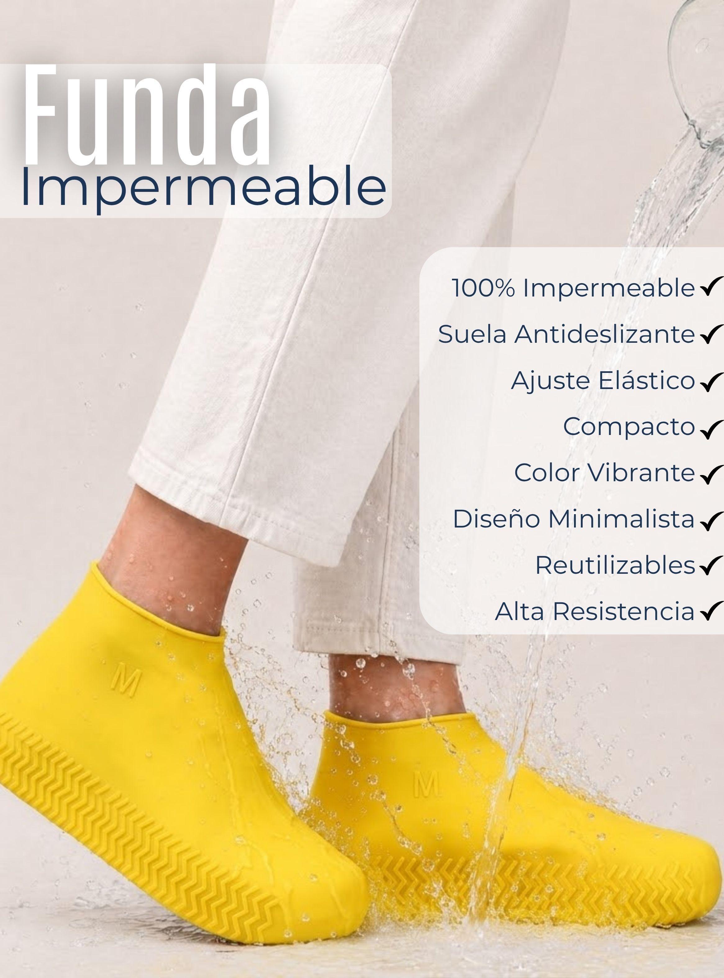 Pack 3 Pares Fundas Cubre Zapatos Amarillo Impermeable Silicona Antideslizante Surtidas-4