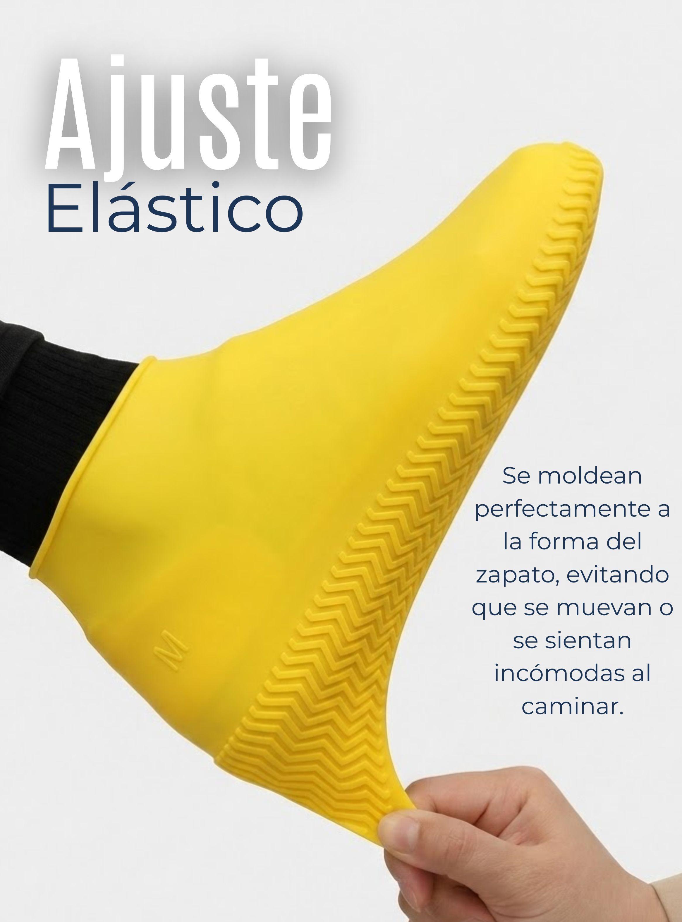Pack 3 Pares Fundas Cubre Zapatos Amarillo Impermeable Silicona Antideslizante Surtidas-7