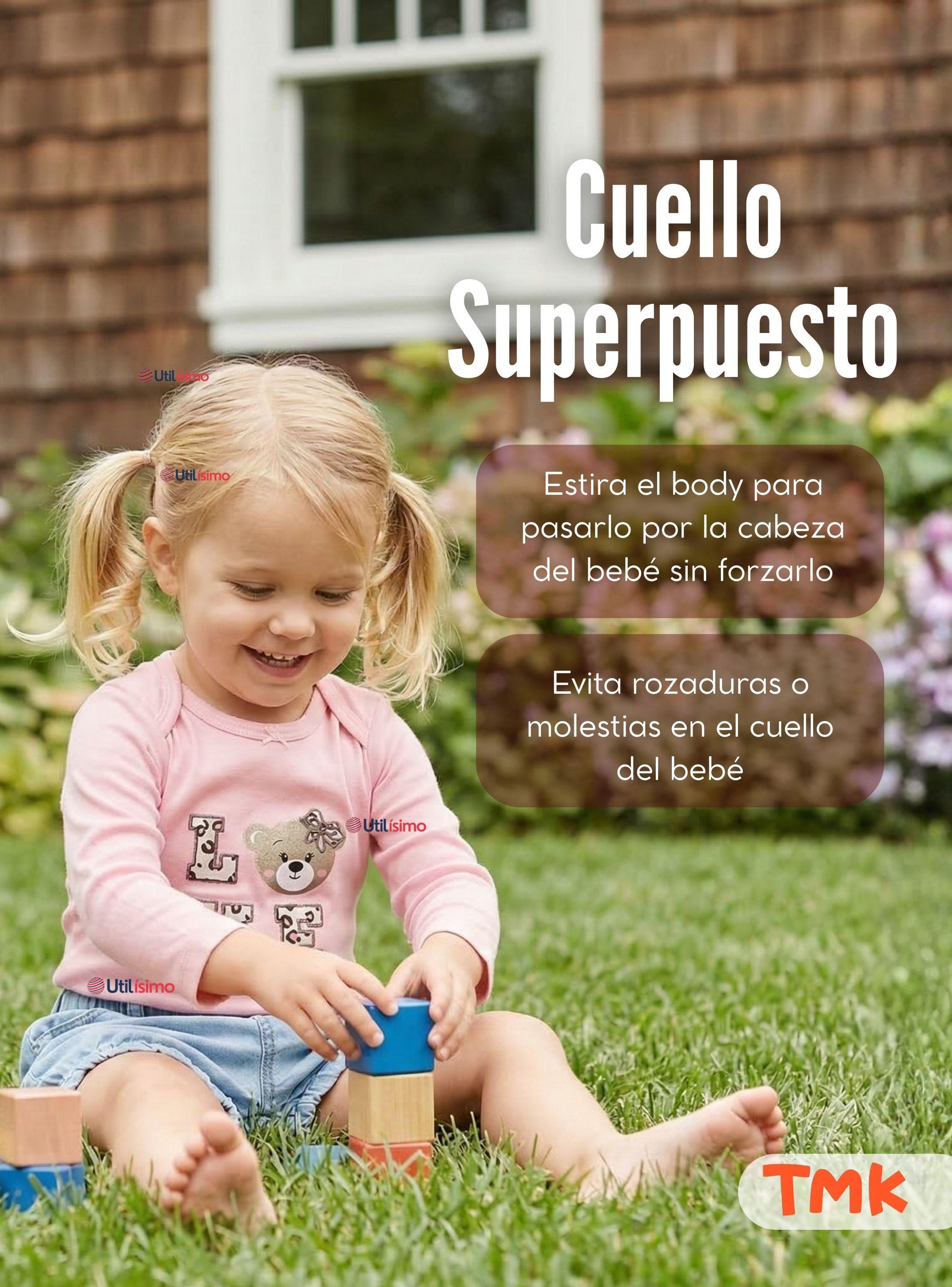 Pack 5 Bodys Manga Larga 100% Algodón Bebé Niña Sweet and Wild-6