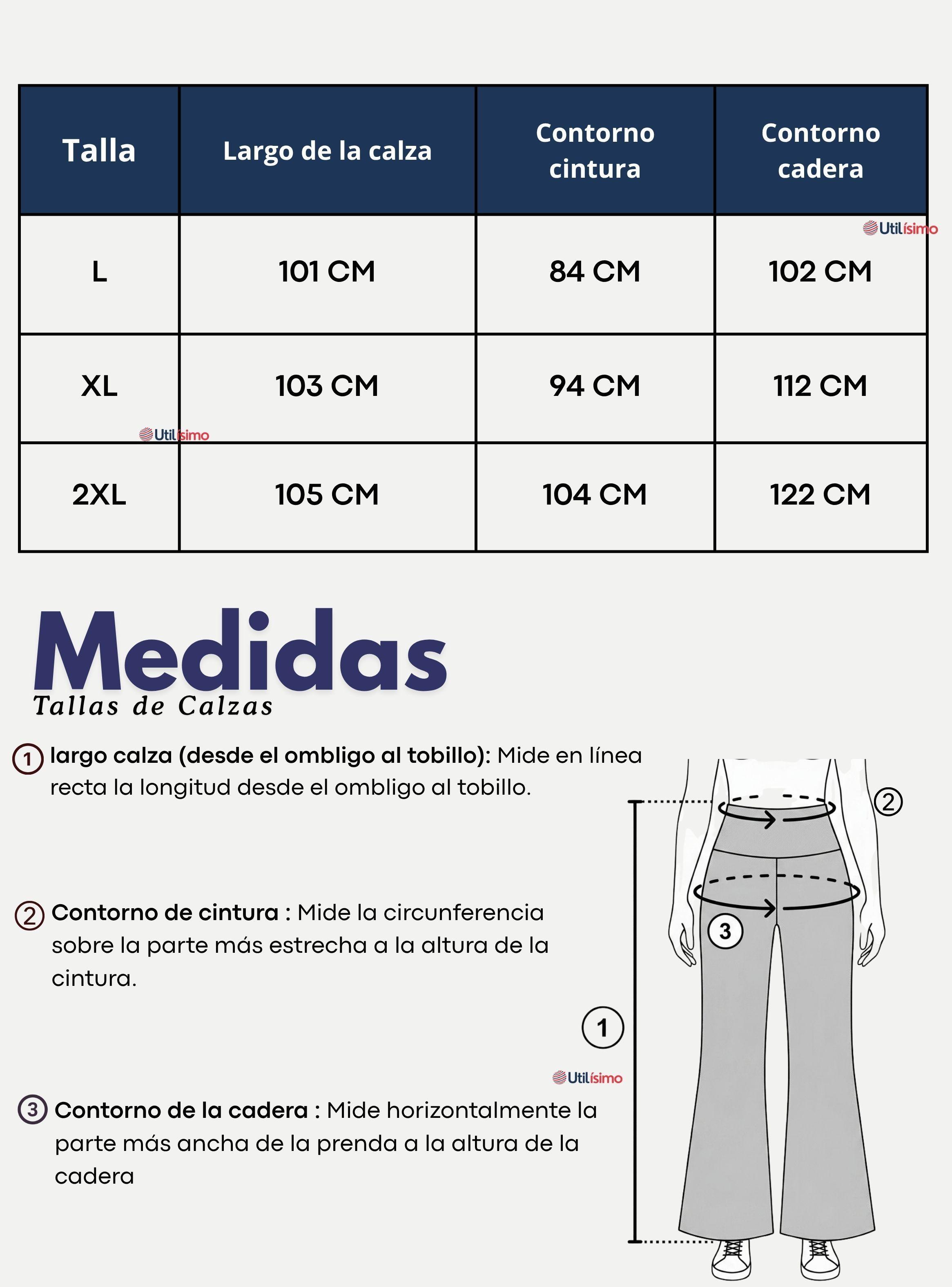 Calza Polar Con Chiporro Palazzo Mujer Elasticada Térmica Azul jeans-4