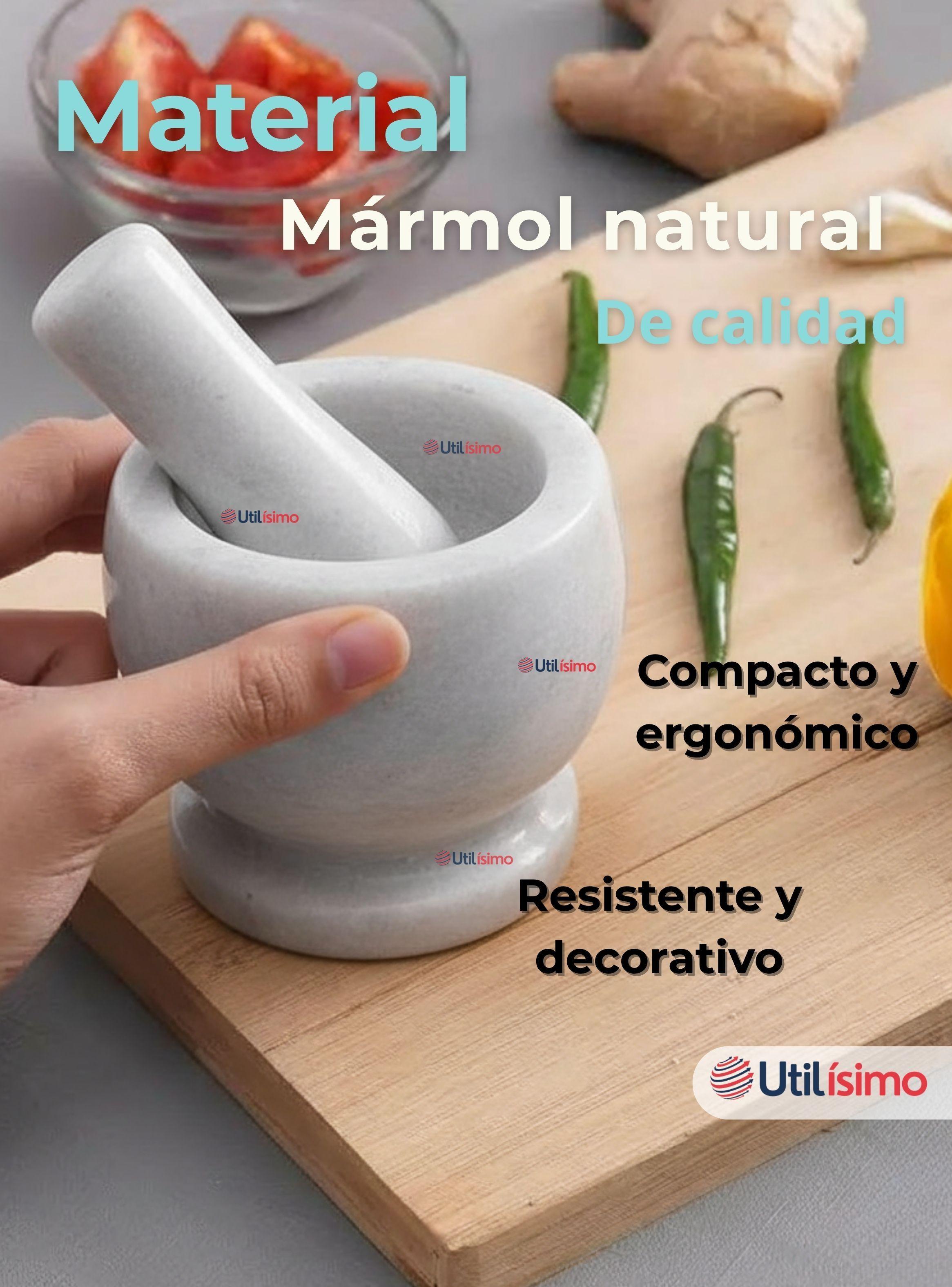 Mortero De Piedra Mármol Natural Pulido Para Moler Especies -3