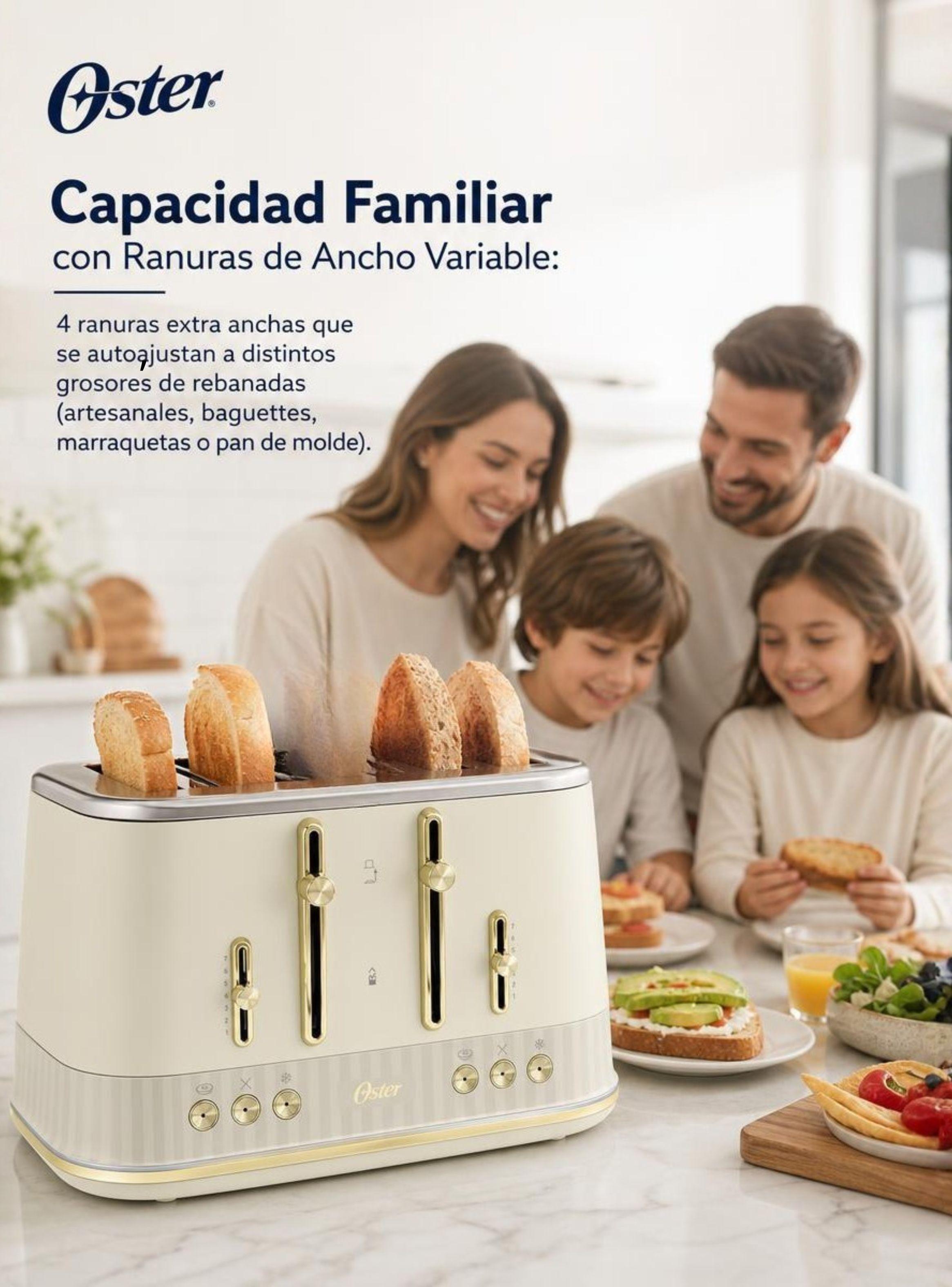 Tostadora premium Oster® para 4 rebanadas TSSTMNOM4S-052-3