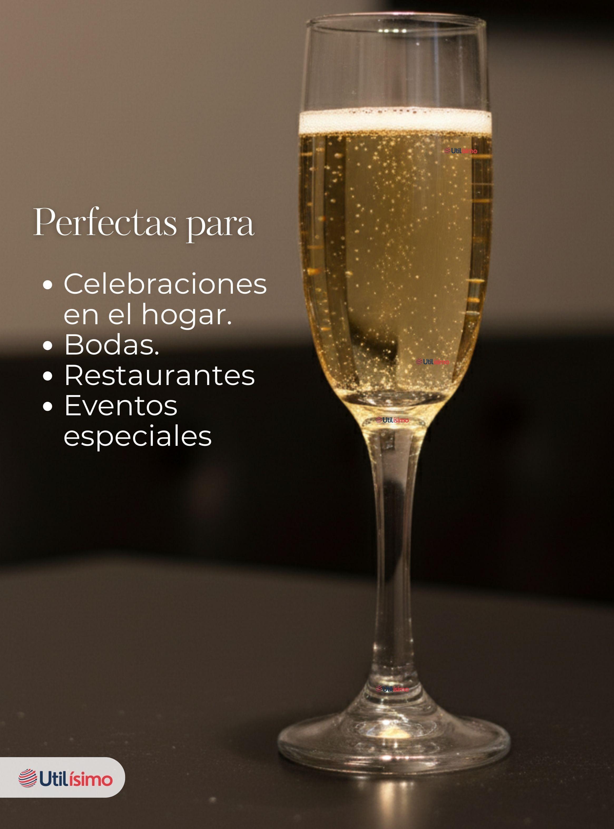 Set de 12 Copas de Champaña Espumante Vidrio Capacidad 180 ml-3