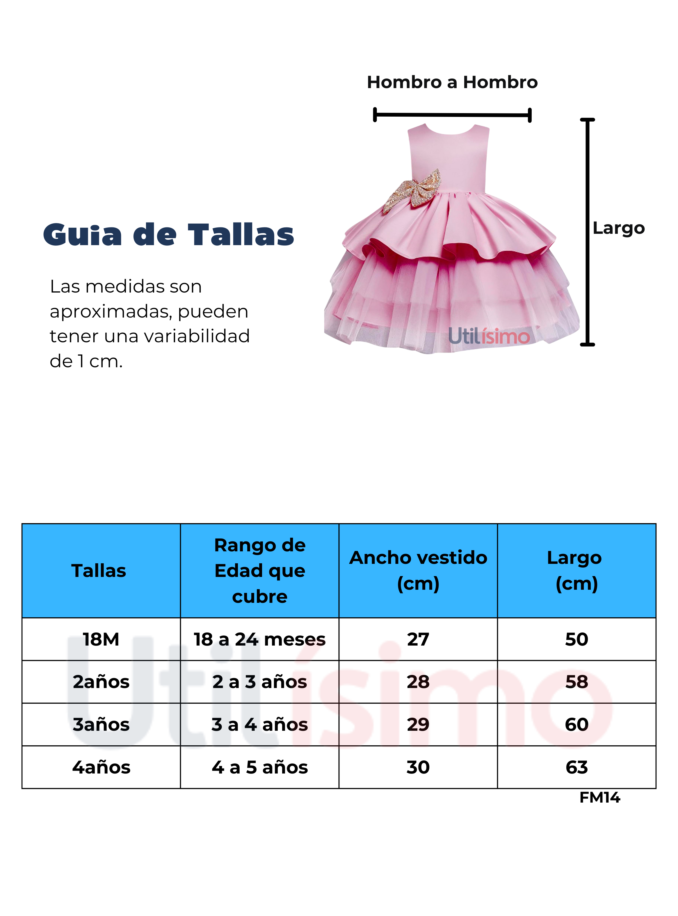 Vestidos de Fiestas con Tul Volantes para Niñas 1a5 años Princesa Rubí-2