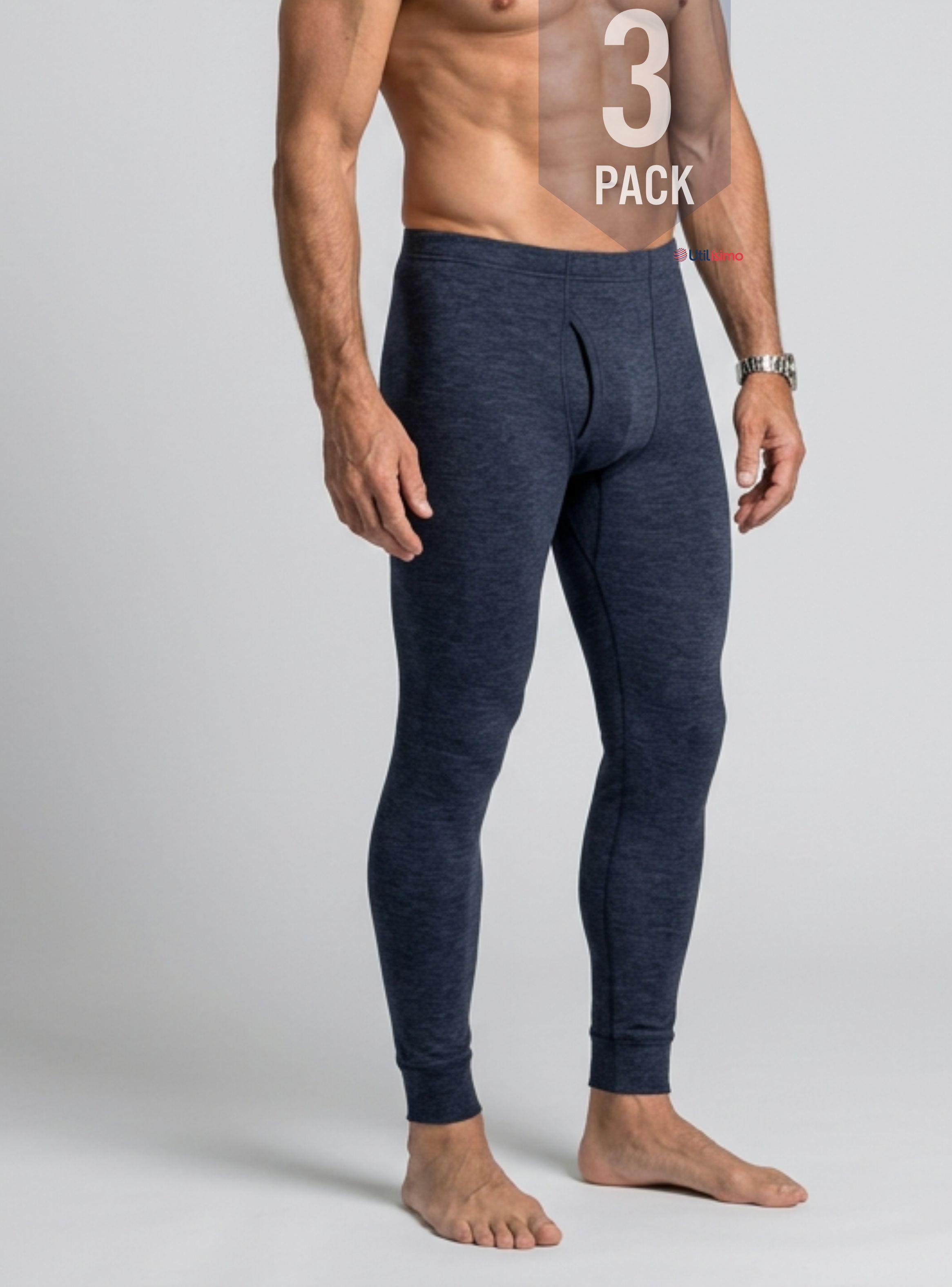 Pack 3 Calzas Polar de Hombre Térmica Invierno Calzoncillos Largo-0