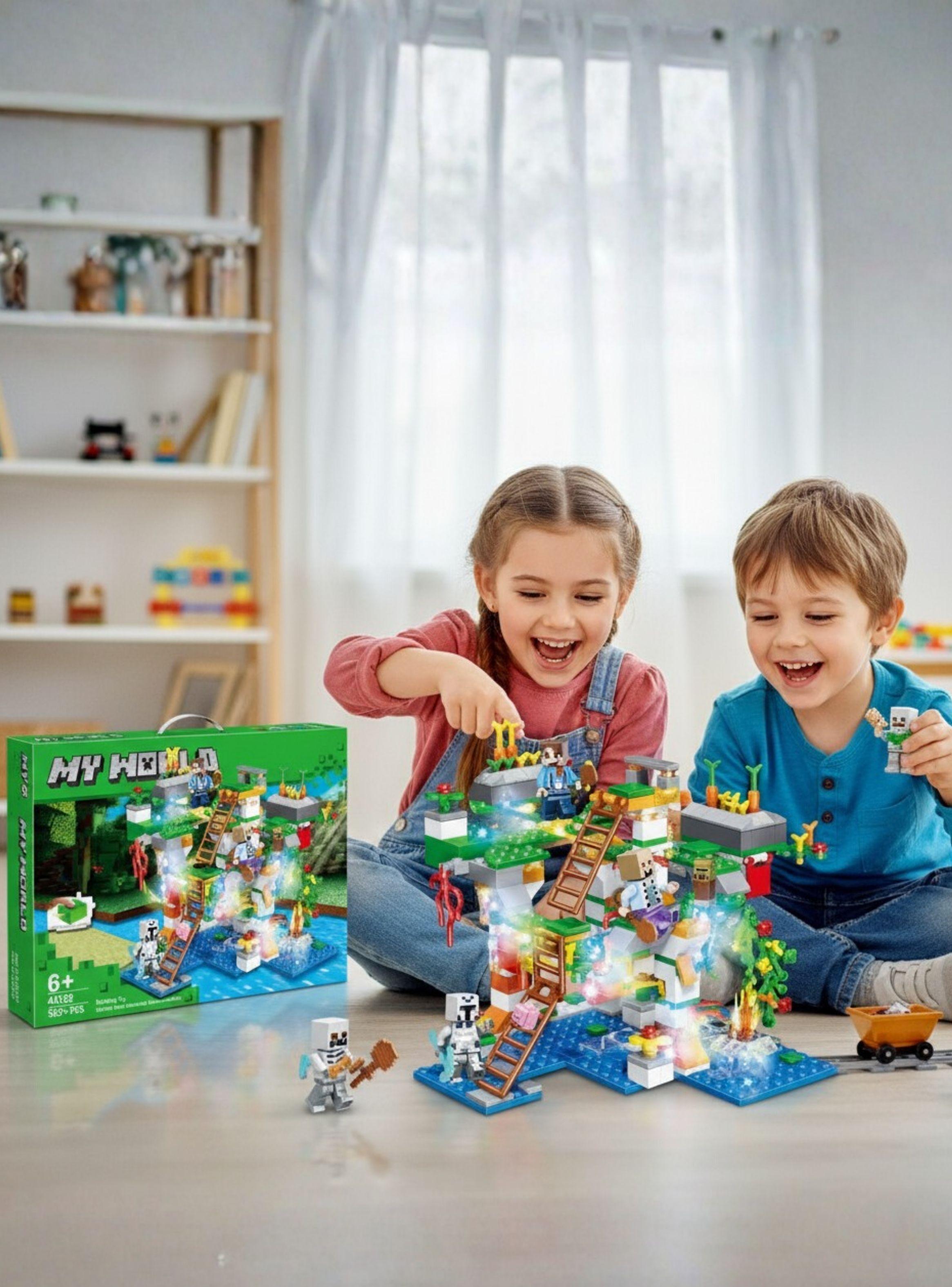 Juguete Bloques de Construcción My World Con Luces de 562 Piezas Niño-0