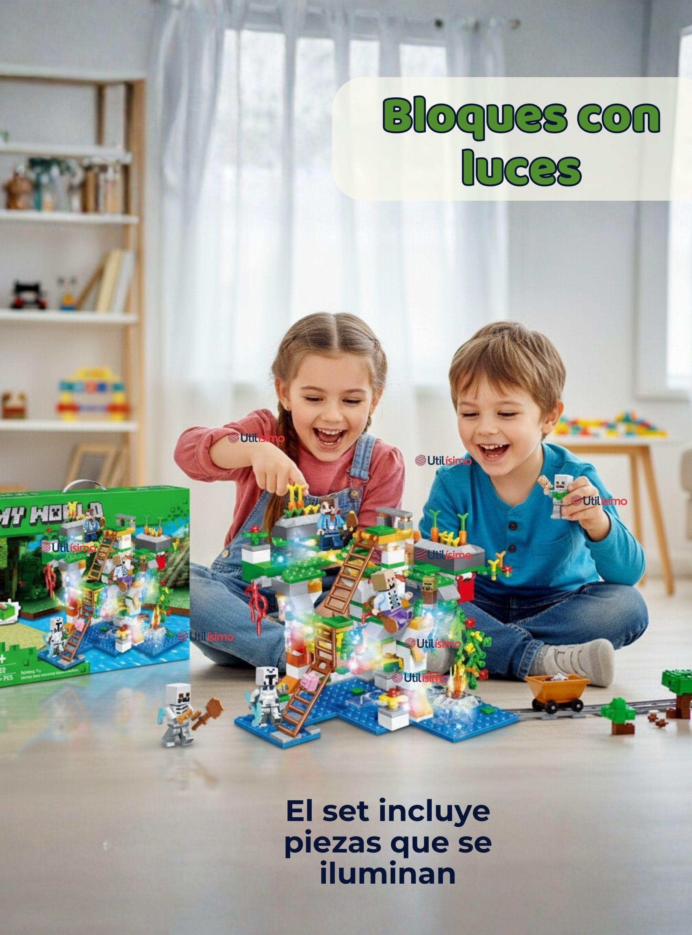 Juguete Bloques de Construcción My World Con Luces de 562 Piezas Niño-6