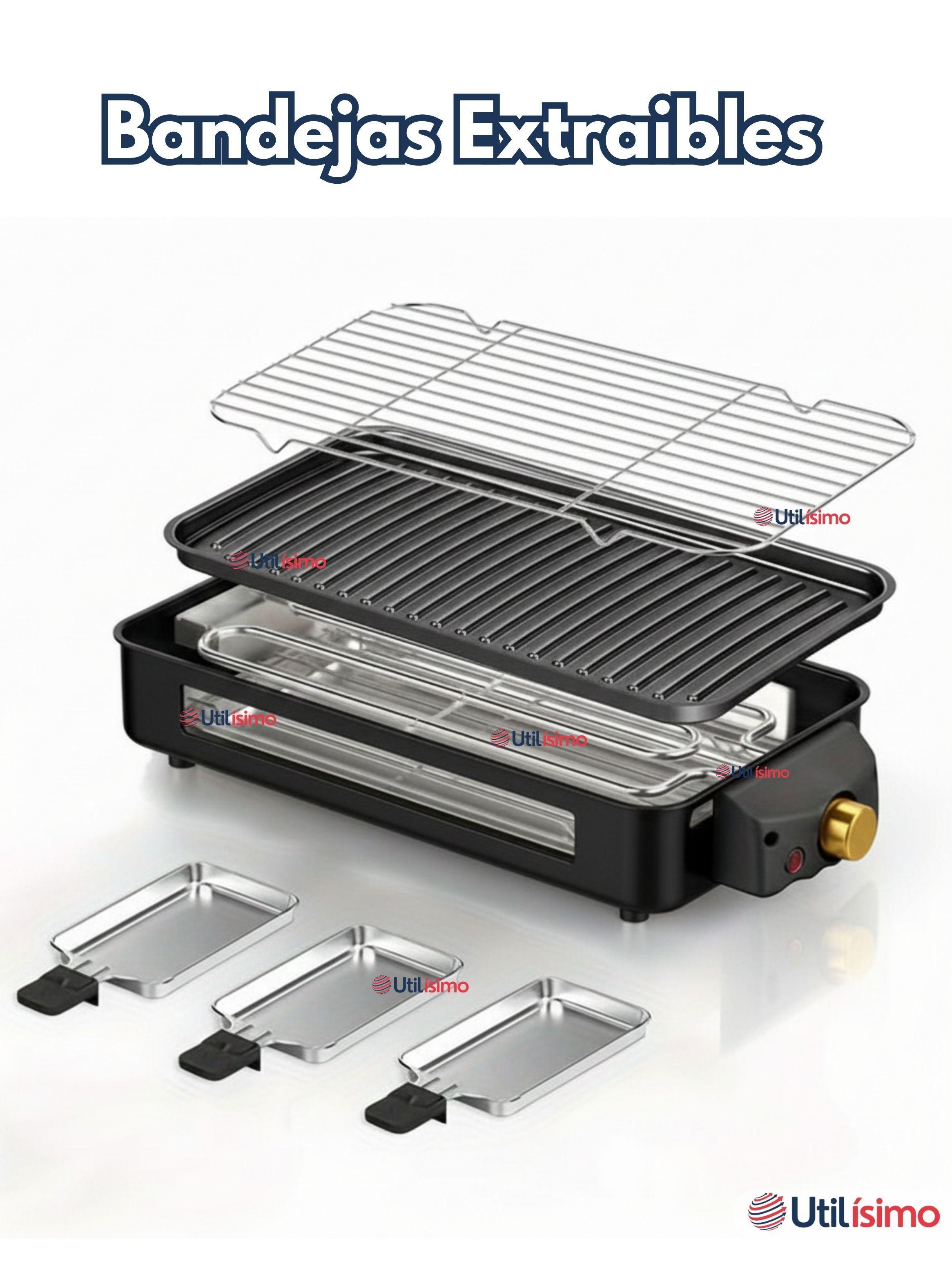 Parrilla Eléctrica de mesa Raclette 2 En 1 Sin Humo Potencia 1500W -6