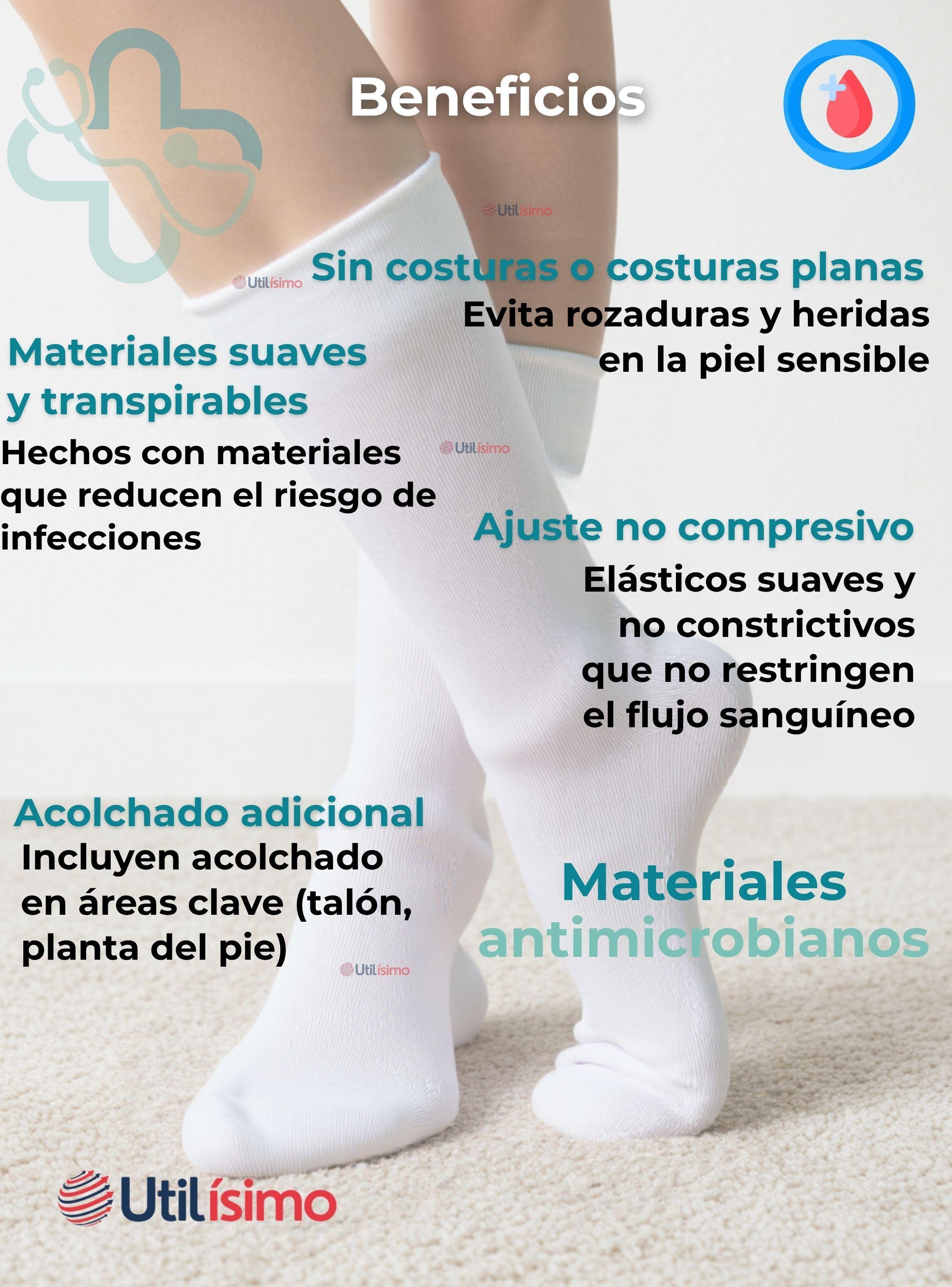 Pack 4 Pares Calcetines Largos Diabético Costuras Planas Bambú Mujer-4