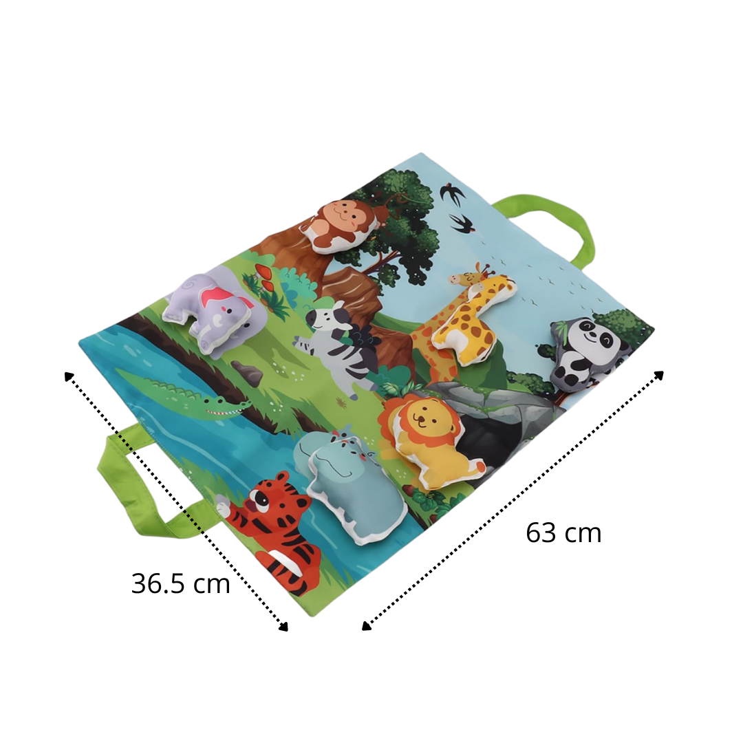 Alfombra Didáctica para Bebés Animales Selva Jump Kids-3