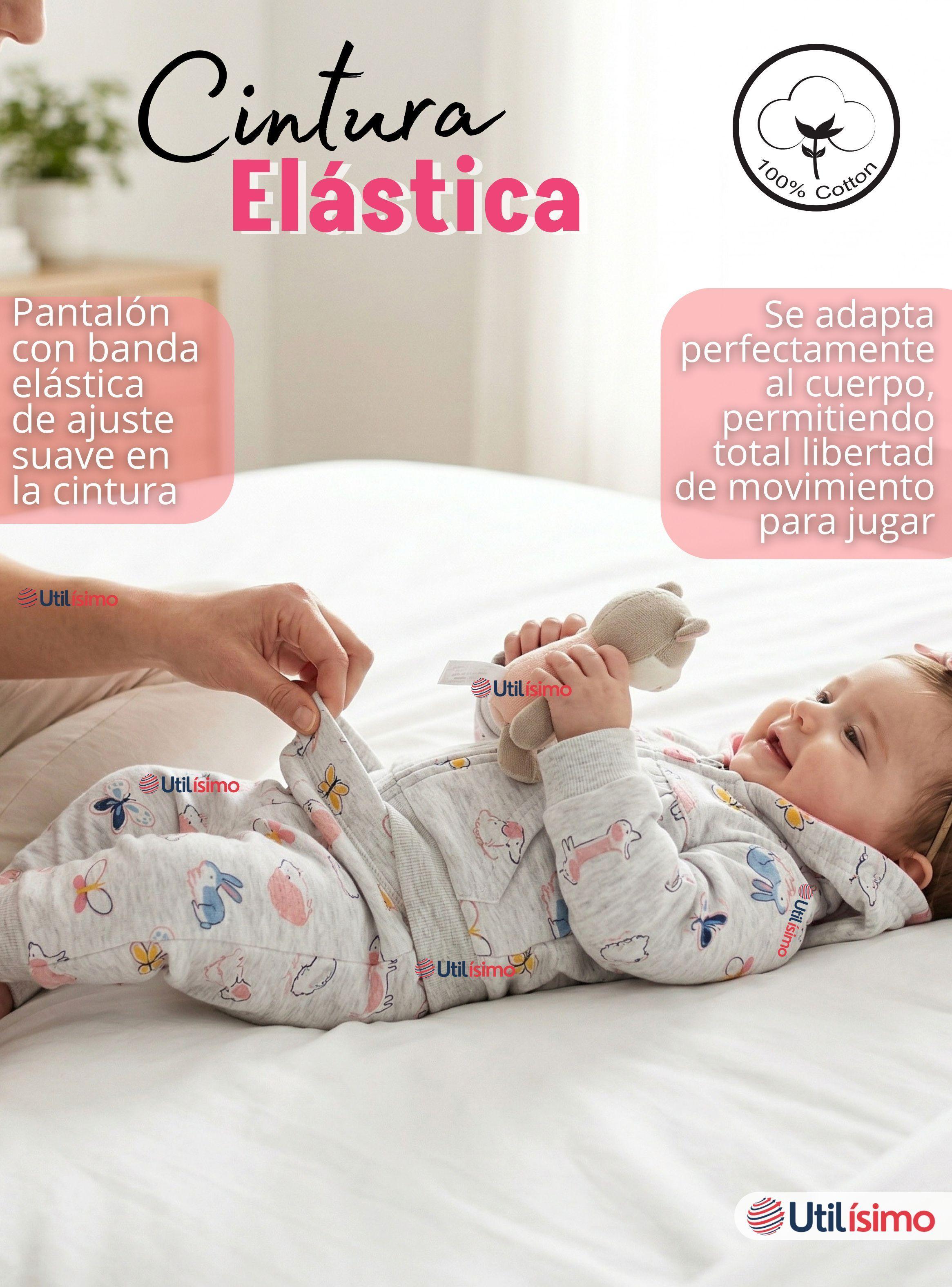 Conjunto 2 Piezas Buzo Pantalón Y Polerón De Algodón Gray Butterflies de Bebé Niña-6