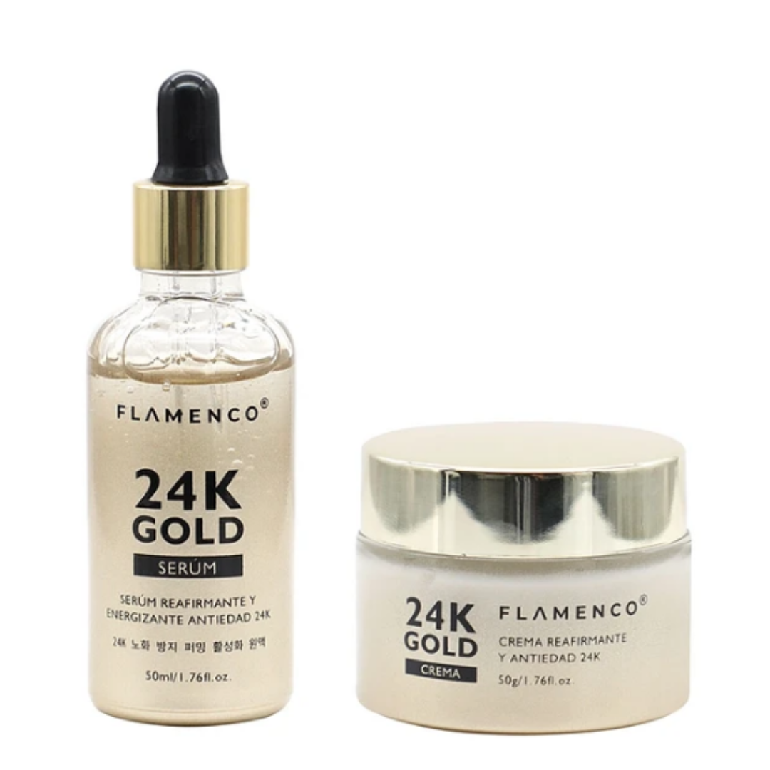 Kit 5 Piezas Línea Skin Care 24K Gold Flamenco-2