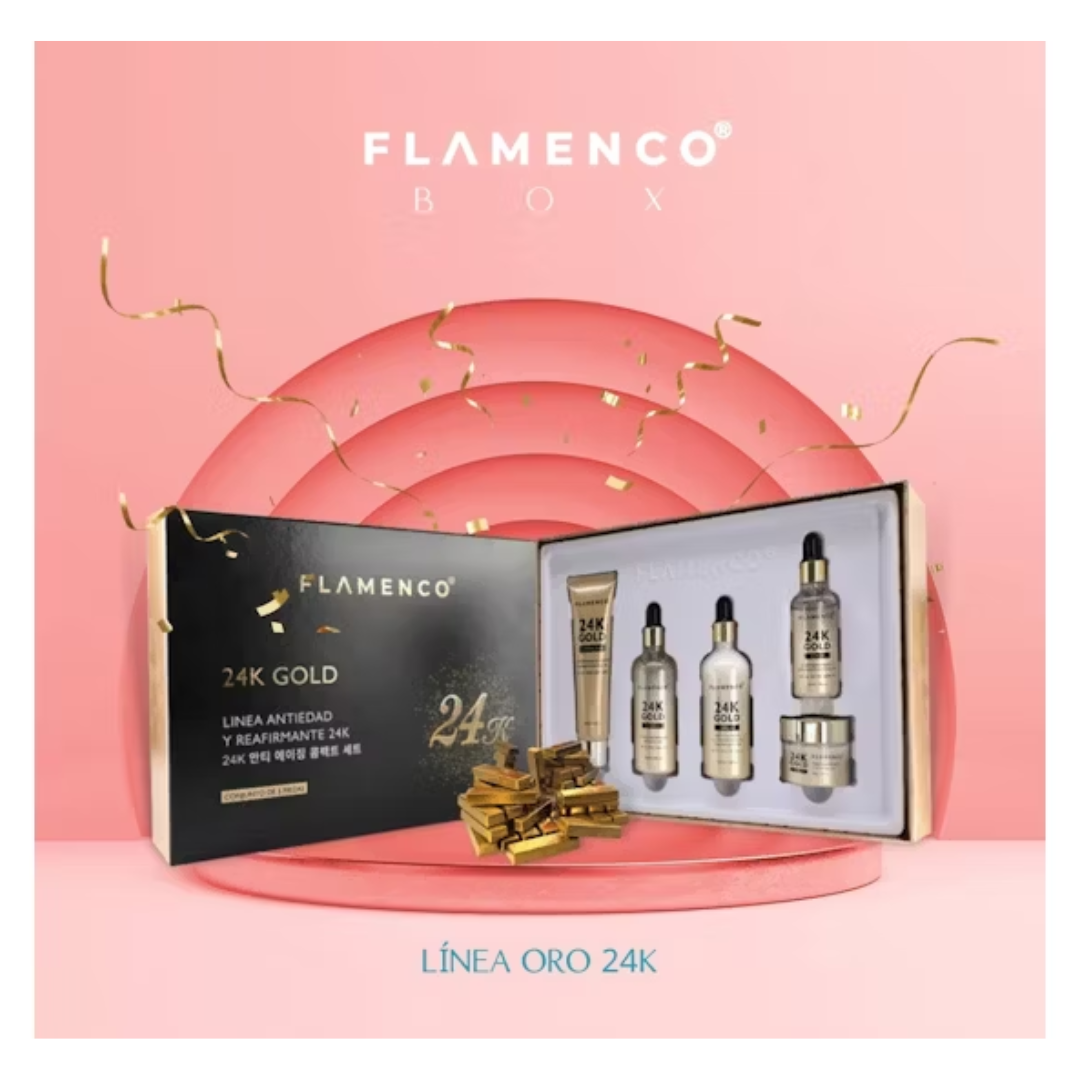 Kit 5 Piezas Línea Skin Care 24K Gold Flamenco-3