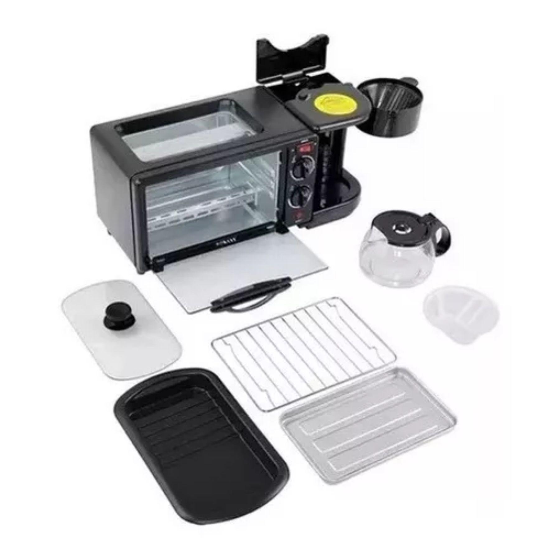 Maquina Desayuno Multifuncional 3 En 1 Horno Cafetera Sarten-4