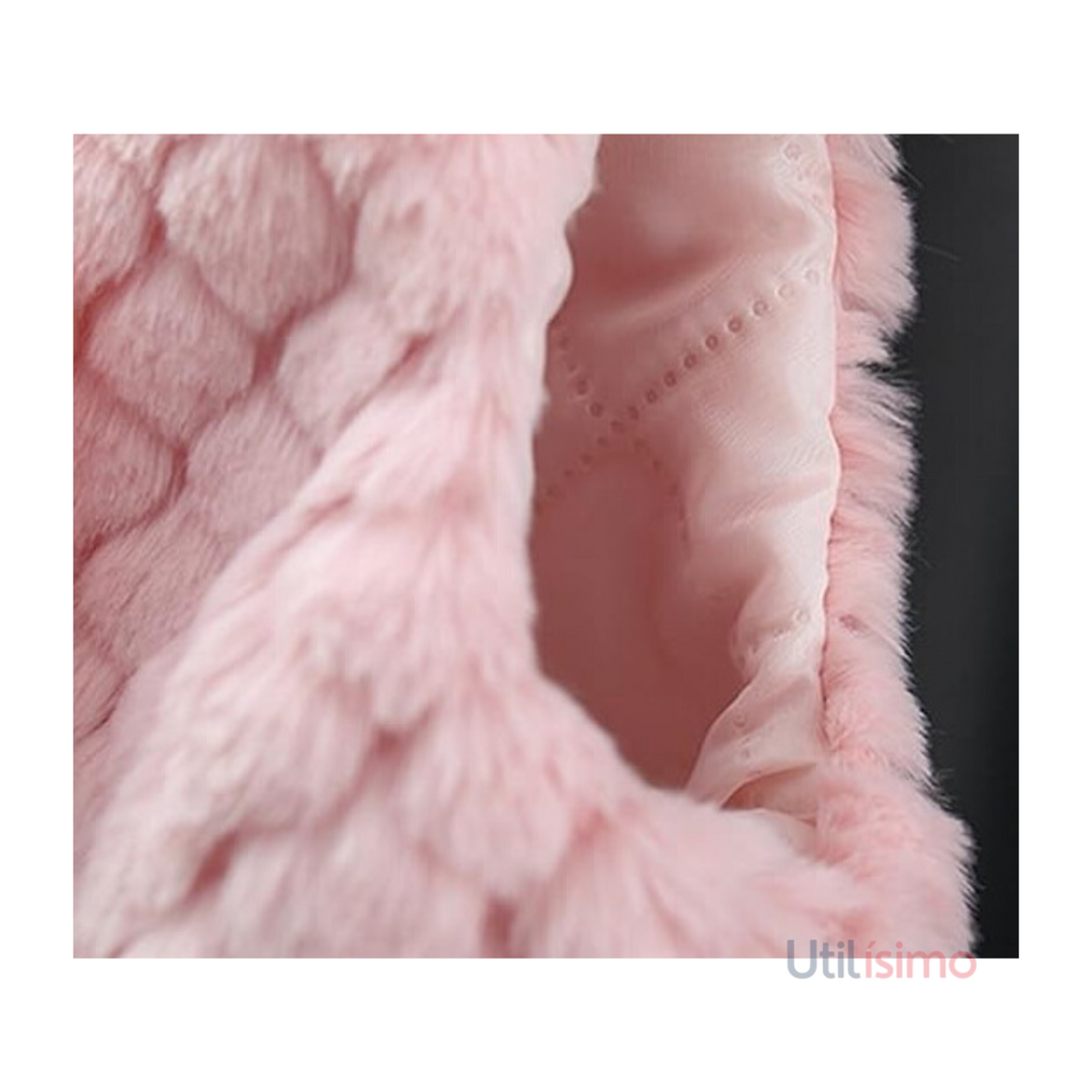 Chaleco Peludo Con Lazo Niña Rosa Jump Kids-2