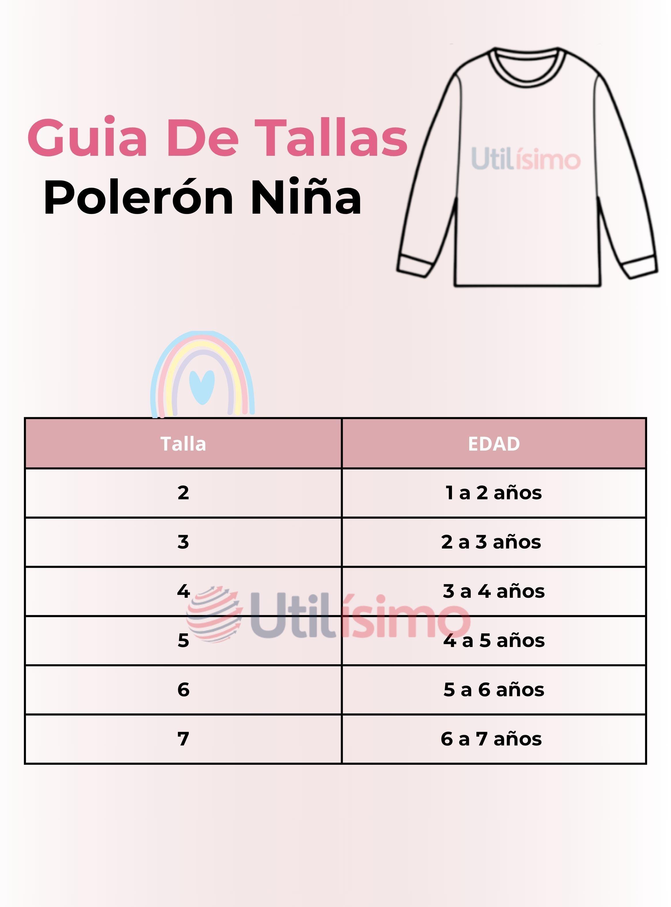 Polerón Algodón Cuello Redondo Niña Fucsia Arcoiris-2