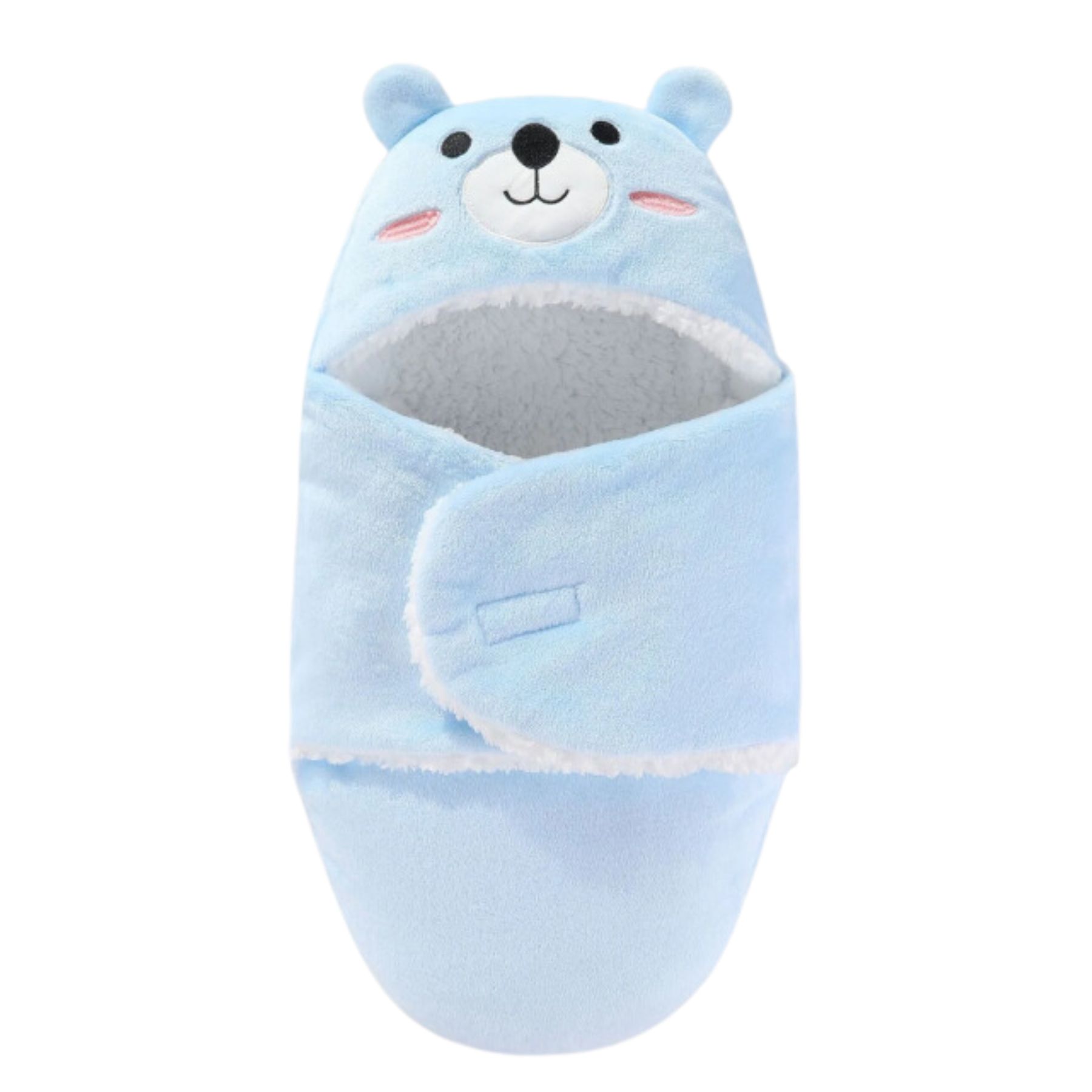 Manta Saco Frizado Con Capucha Bebé Oso-0