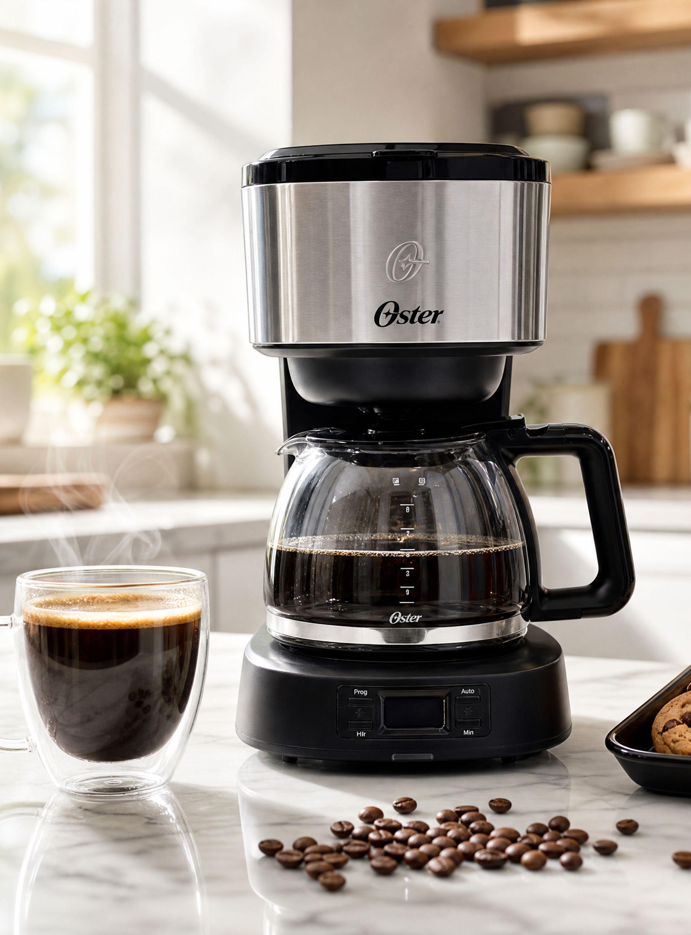 Cafetera programable Oster® 8 tazas en acero inoxidable BVSTDC10SS-0