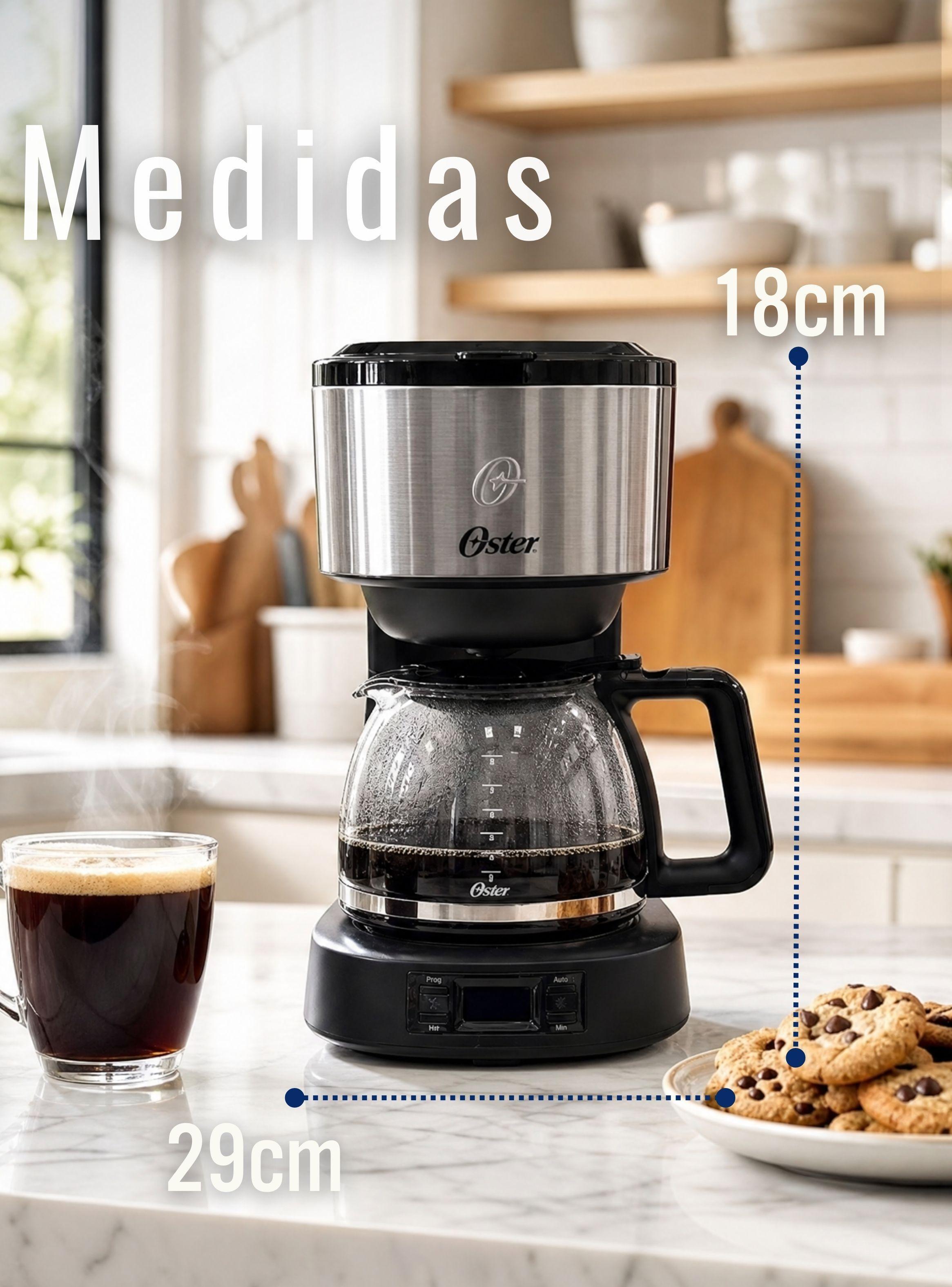 Cafetera programable Oster® 8 tazas en acero inoxidable BVSTDC10SS-6