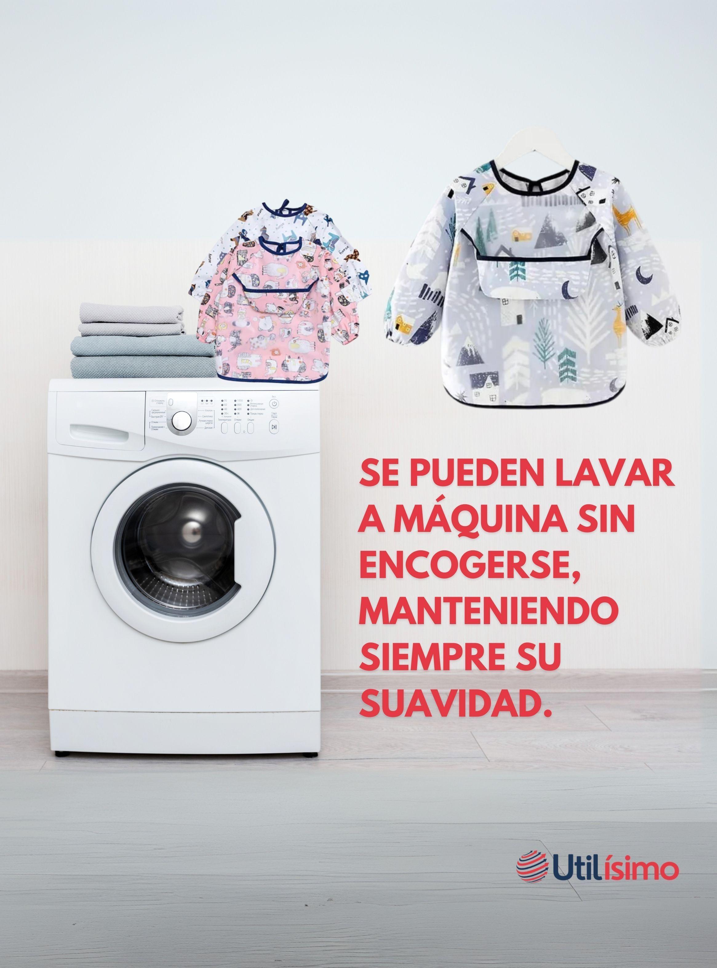 Pack 3 Babero Delantal Impermeable Premium Con Mangas Larga Para Bebe Y Niño-7