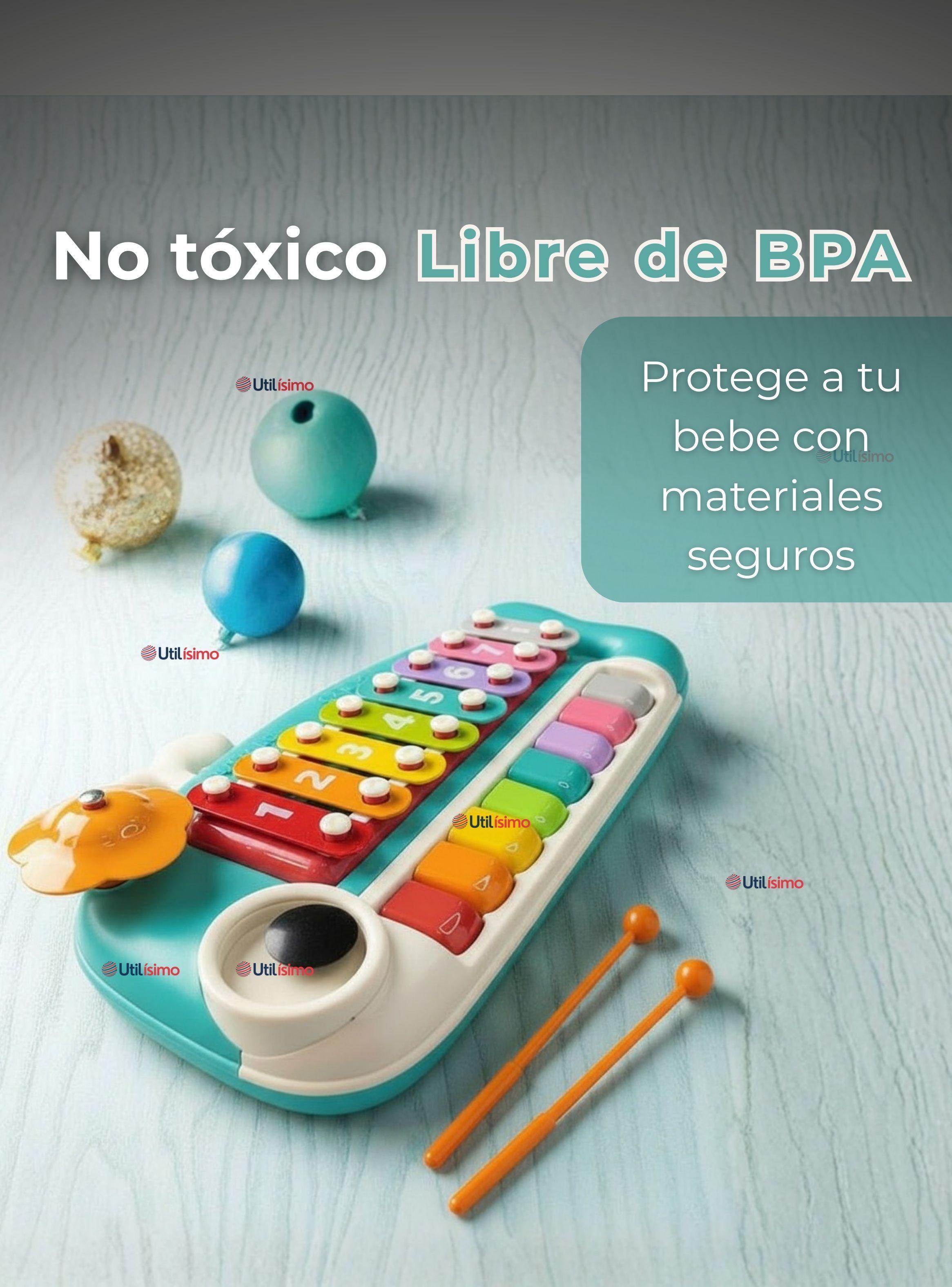 Juguete Xilófono Piano 5 en 1 para Niña o Niño Interactivo Notas Multicolor-7