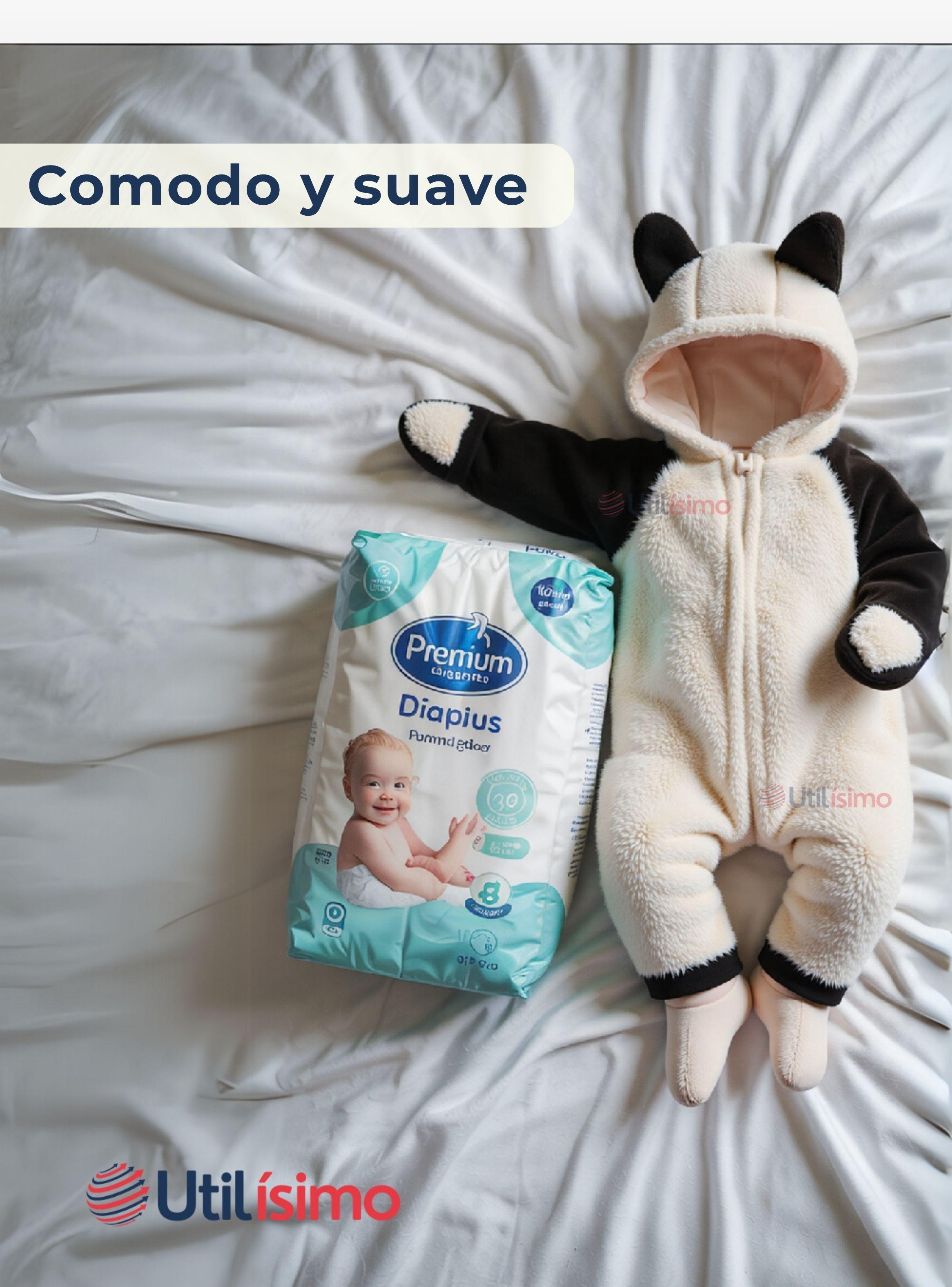 Enterito Con Capucha Polar  Bebé Panda Blanco y Negro -5