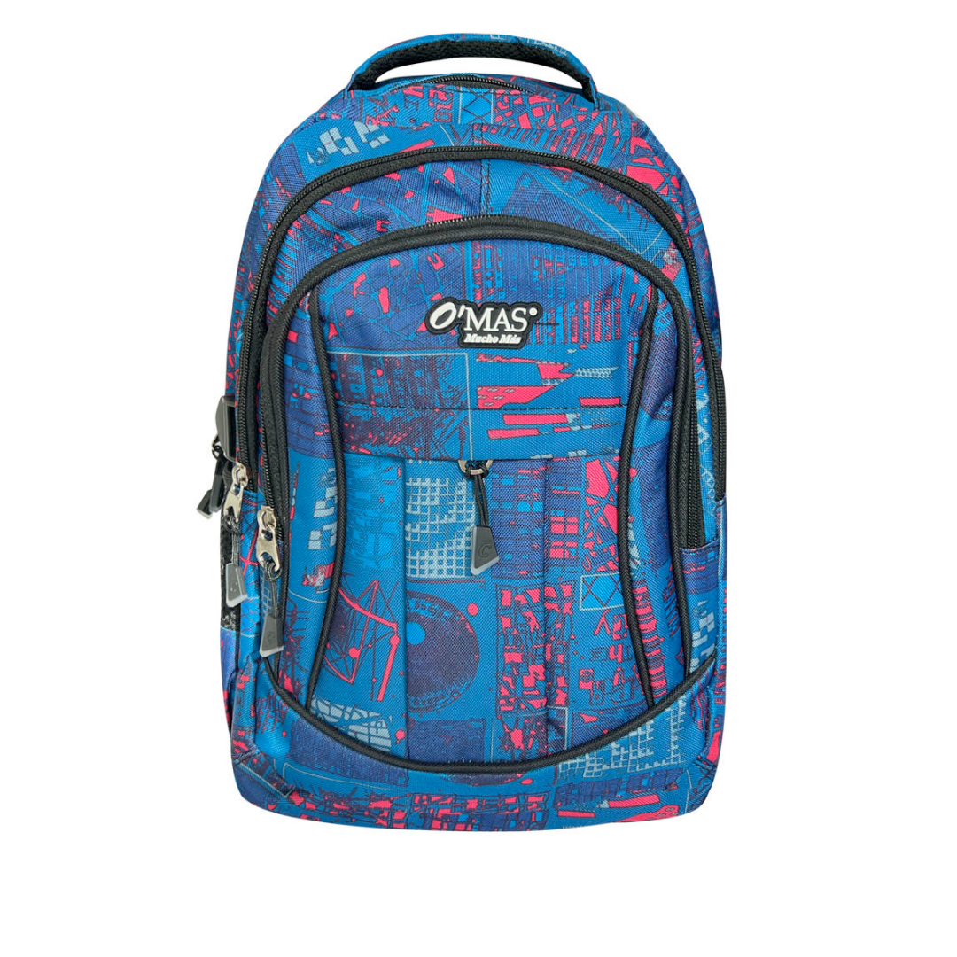 Mochila escolar unisex con lonchera y estuche 45x30x13cm-0