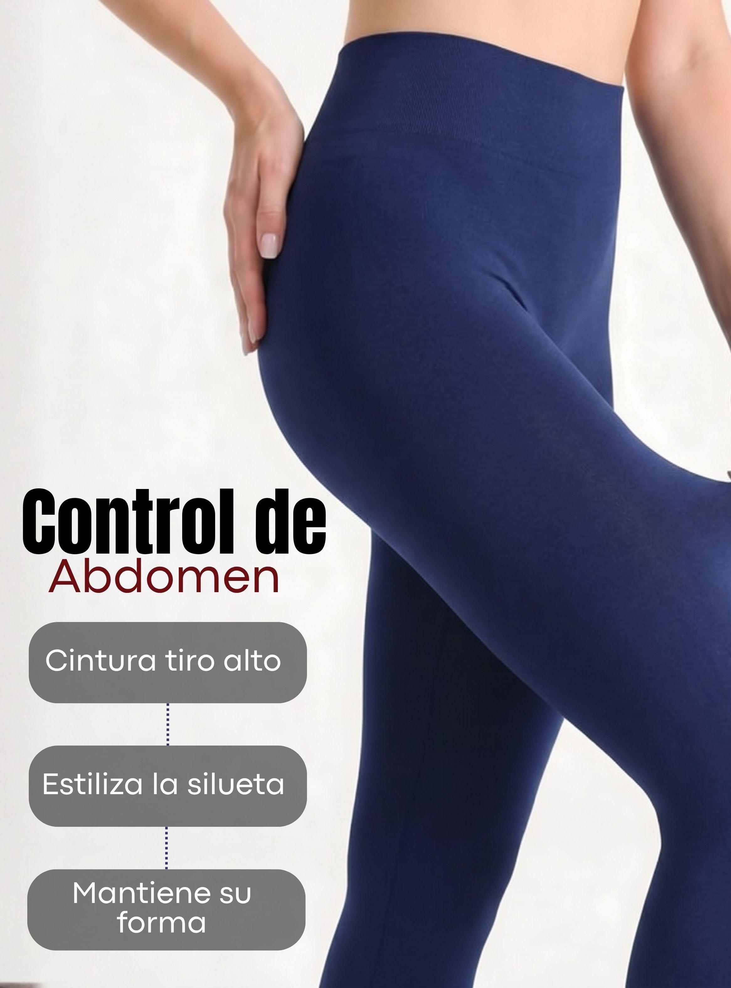 Calza Panty Con Chiporro Mujer Elasticada Color Azul Marino-5