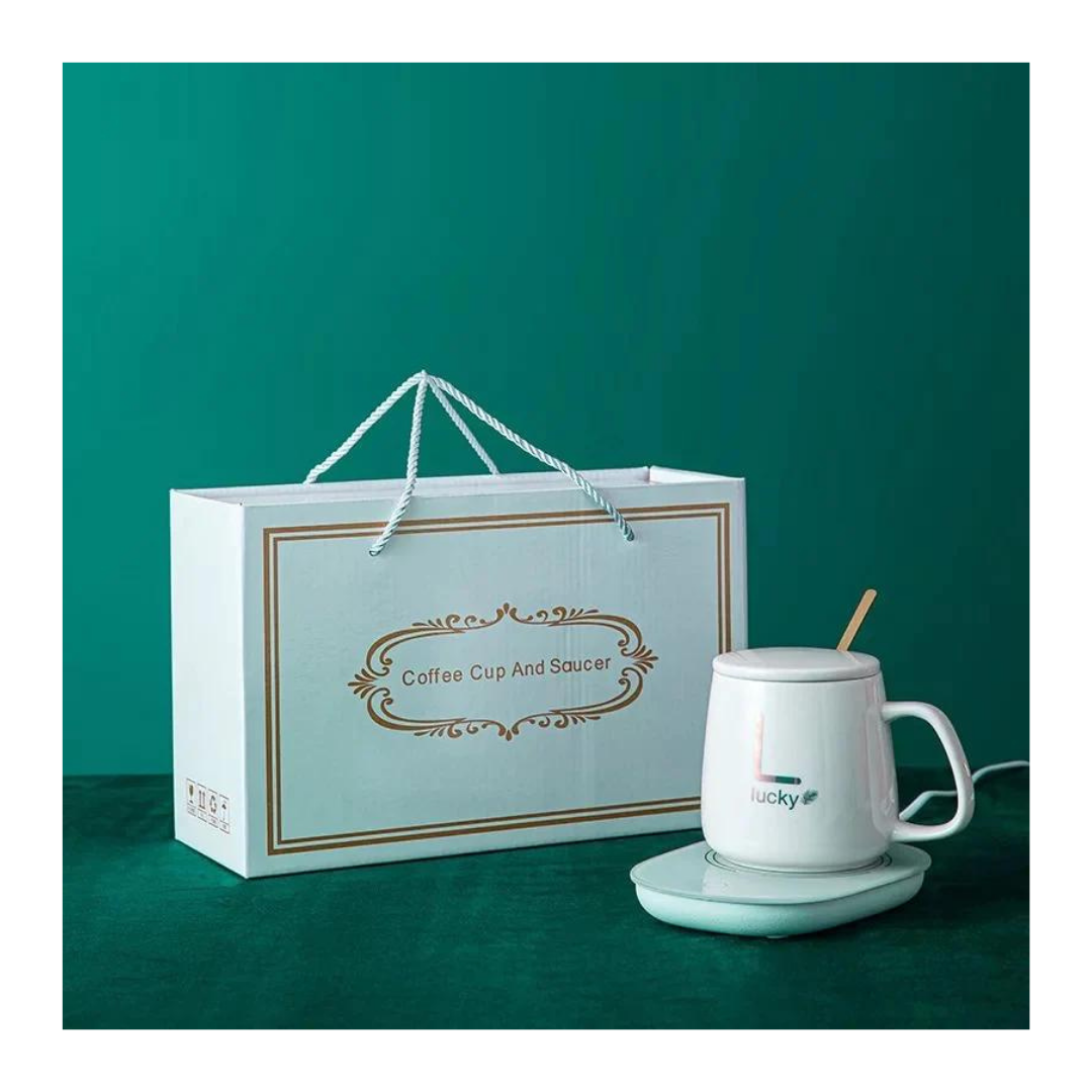 Taza Con Calentador Eléctrico 55°c Tazón + Caja De Regalo-4