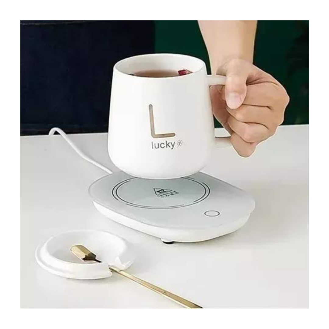 Taza Con Calentador Eléctrico 55°c Tazón + Caja De Regalo-2