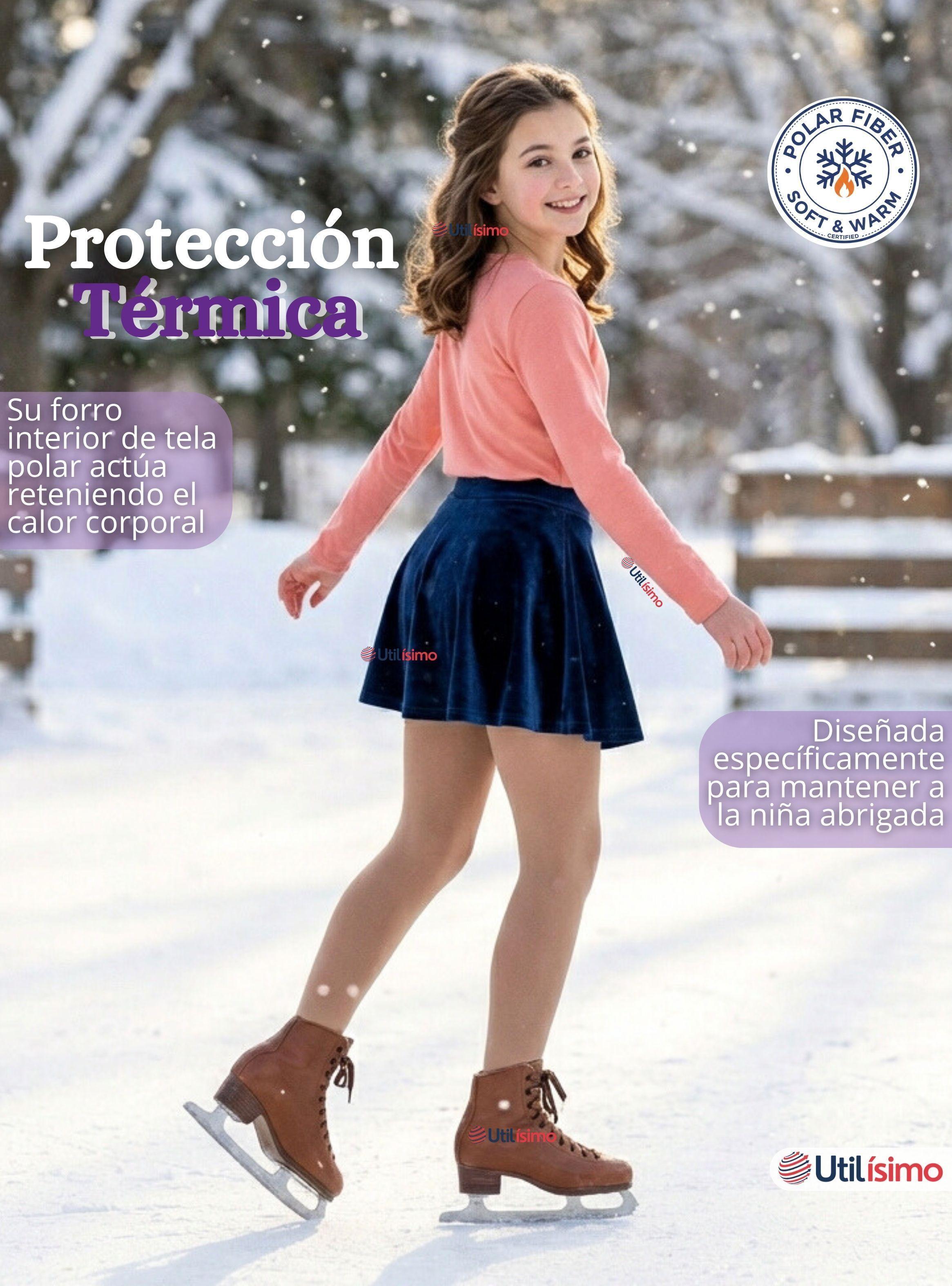 Pack 3 Polera Camiseta Polar Primera Capa Cuello Redondo Manga Larga Colores Surtidos para Niñas-4